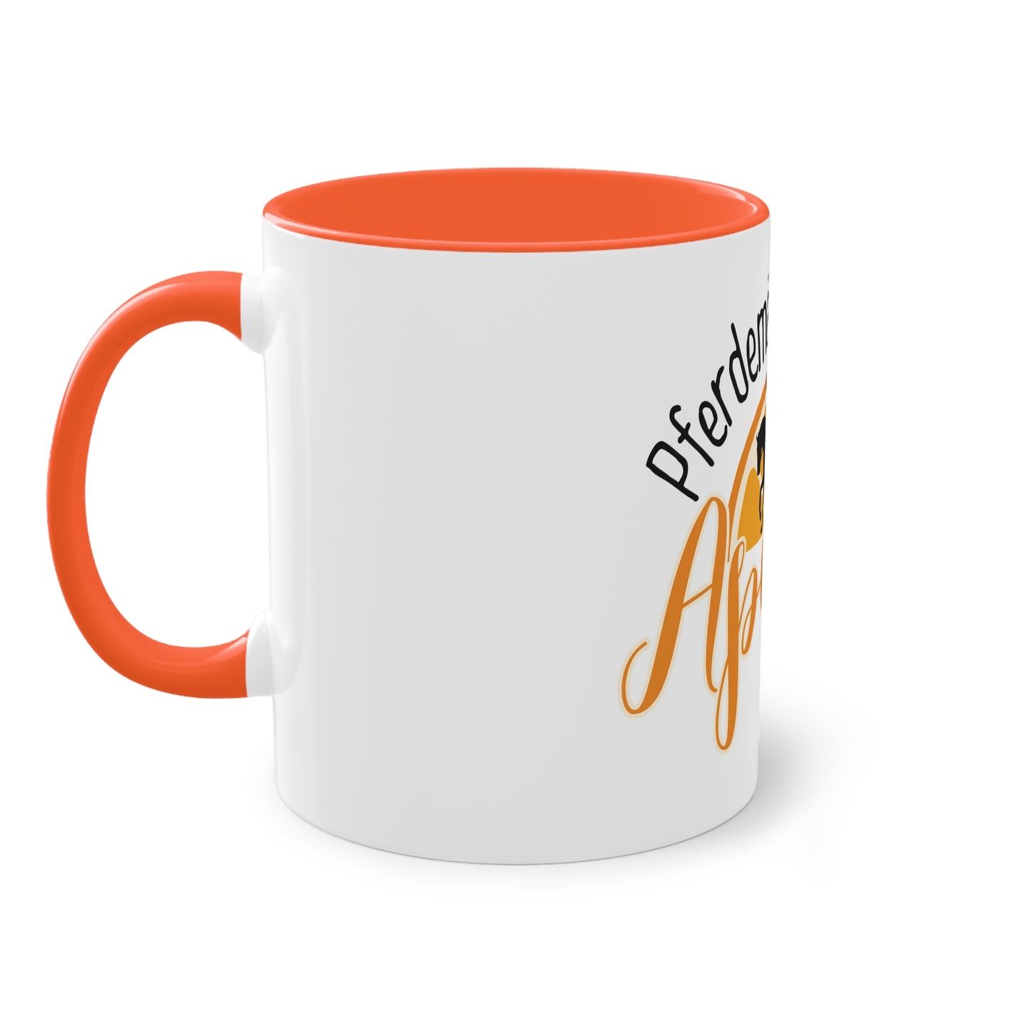 Tasse "Pferdemädchen auf Aperol-Spritztour" zweifarbig