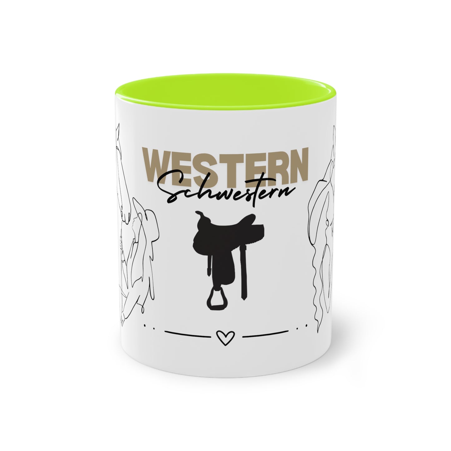Tasse "Western Schwestern" zweifarbig