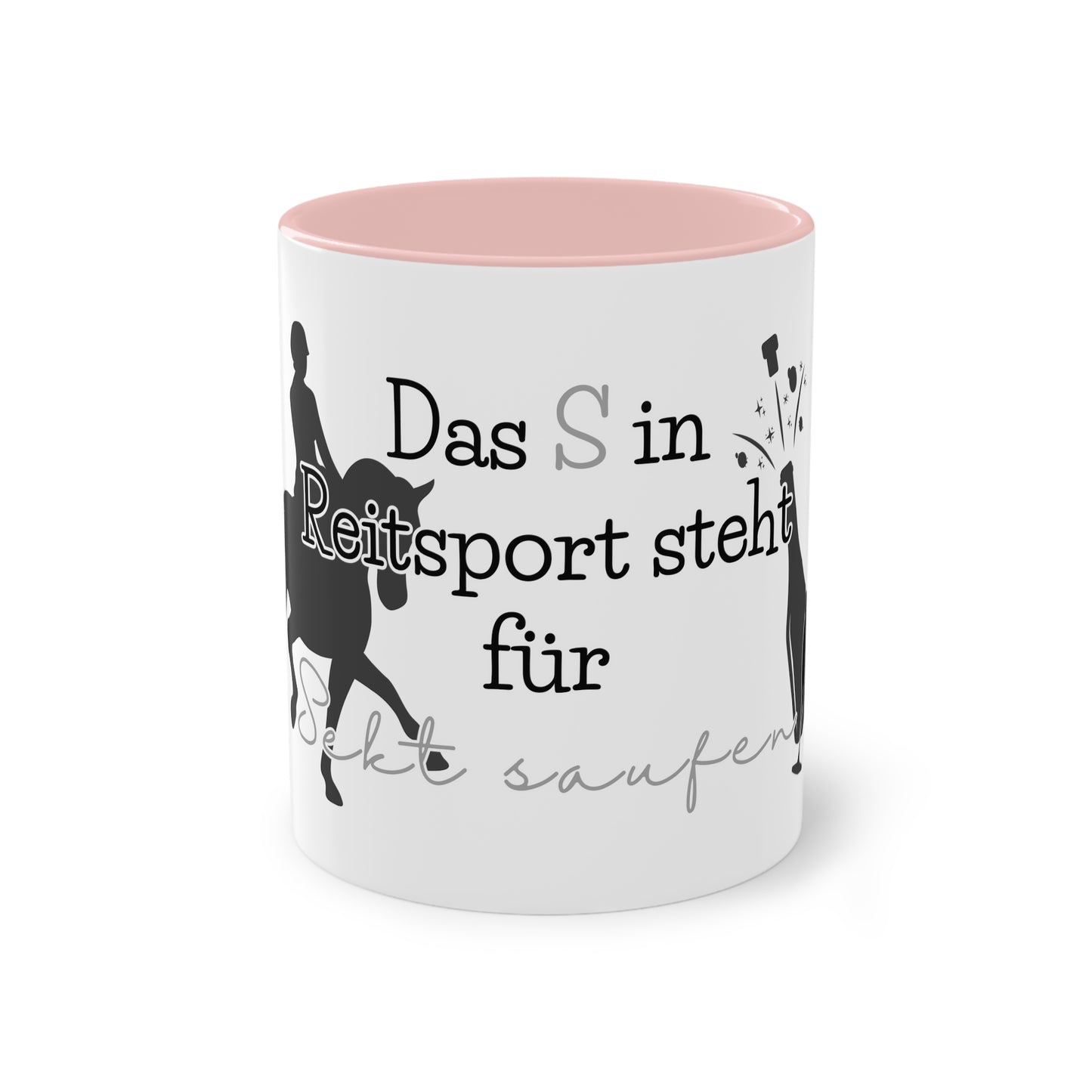 Tasse "Sekt saufen" zweifarbig
