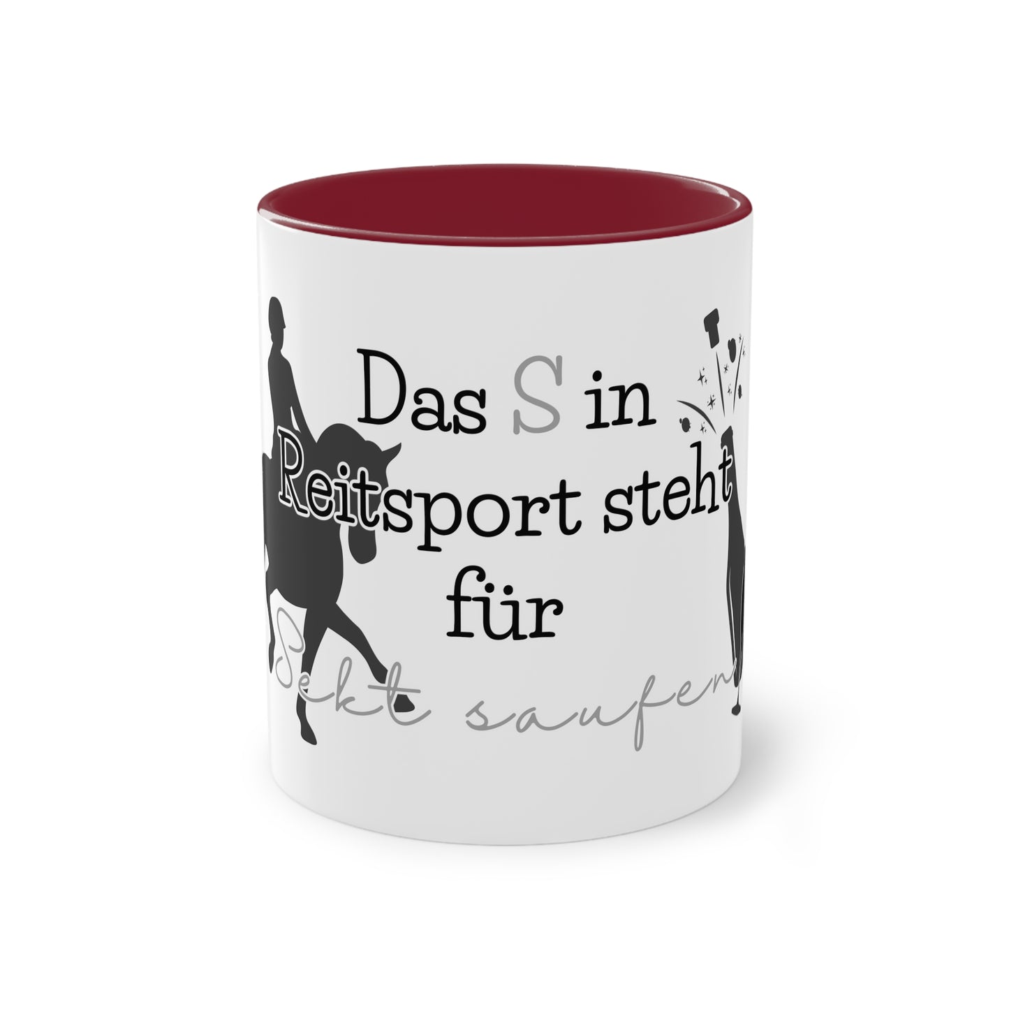 Tasse "Sekt saufen" zweifarbig