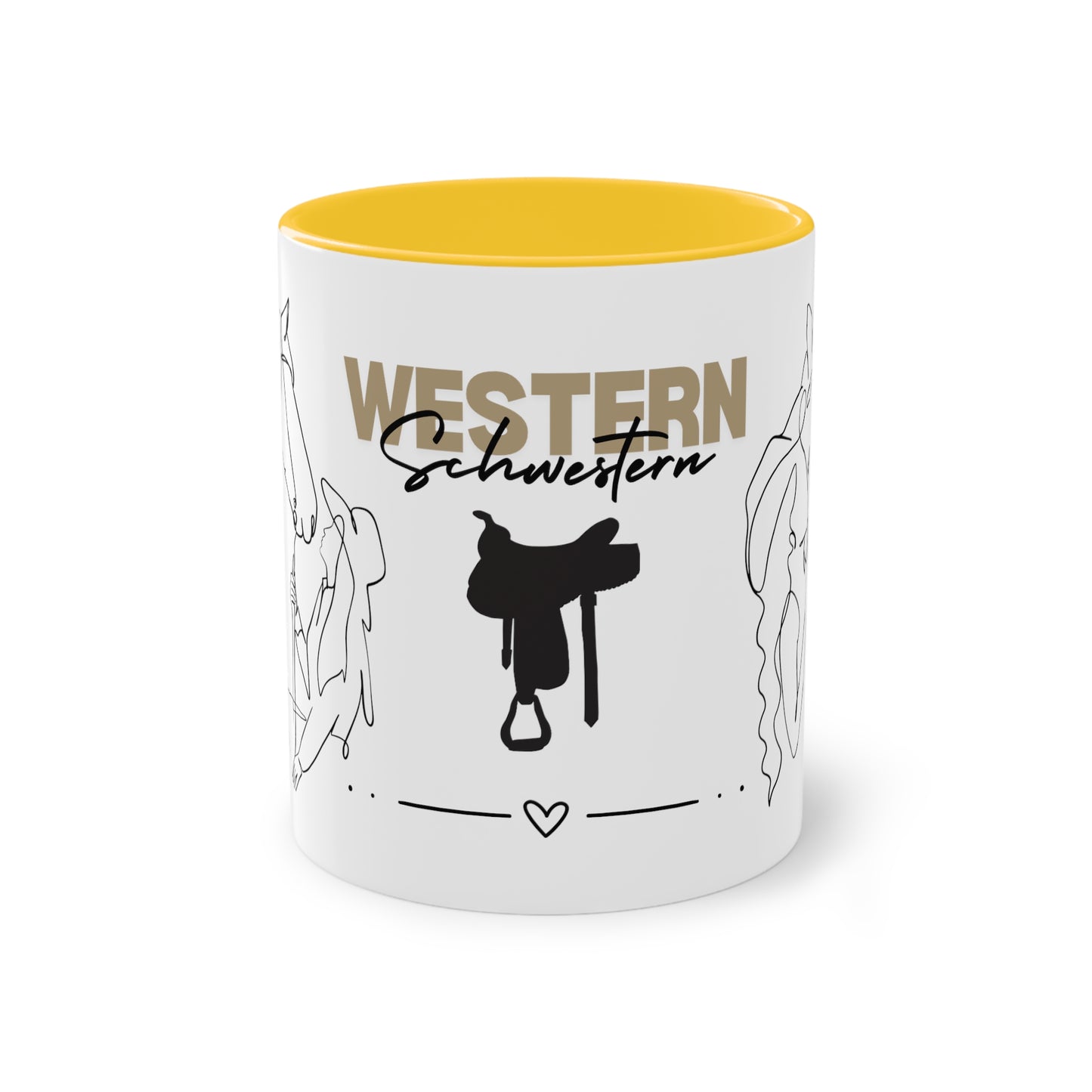 Tasse "Western Schwestern" zweifarbig