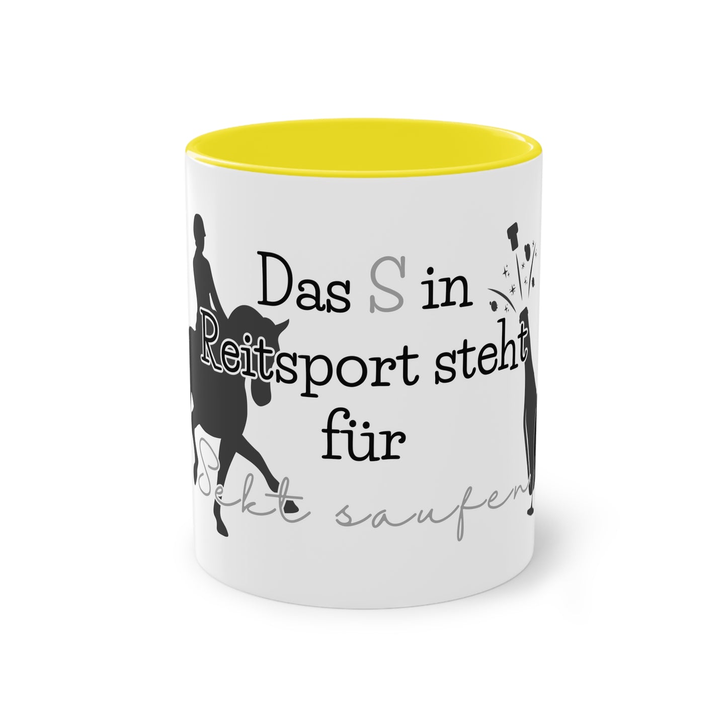 Tasse "Sekt saufen" zweifarbig