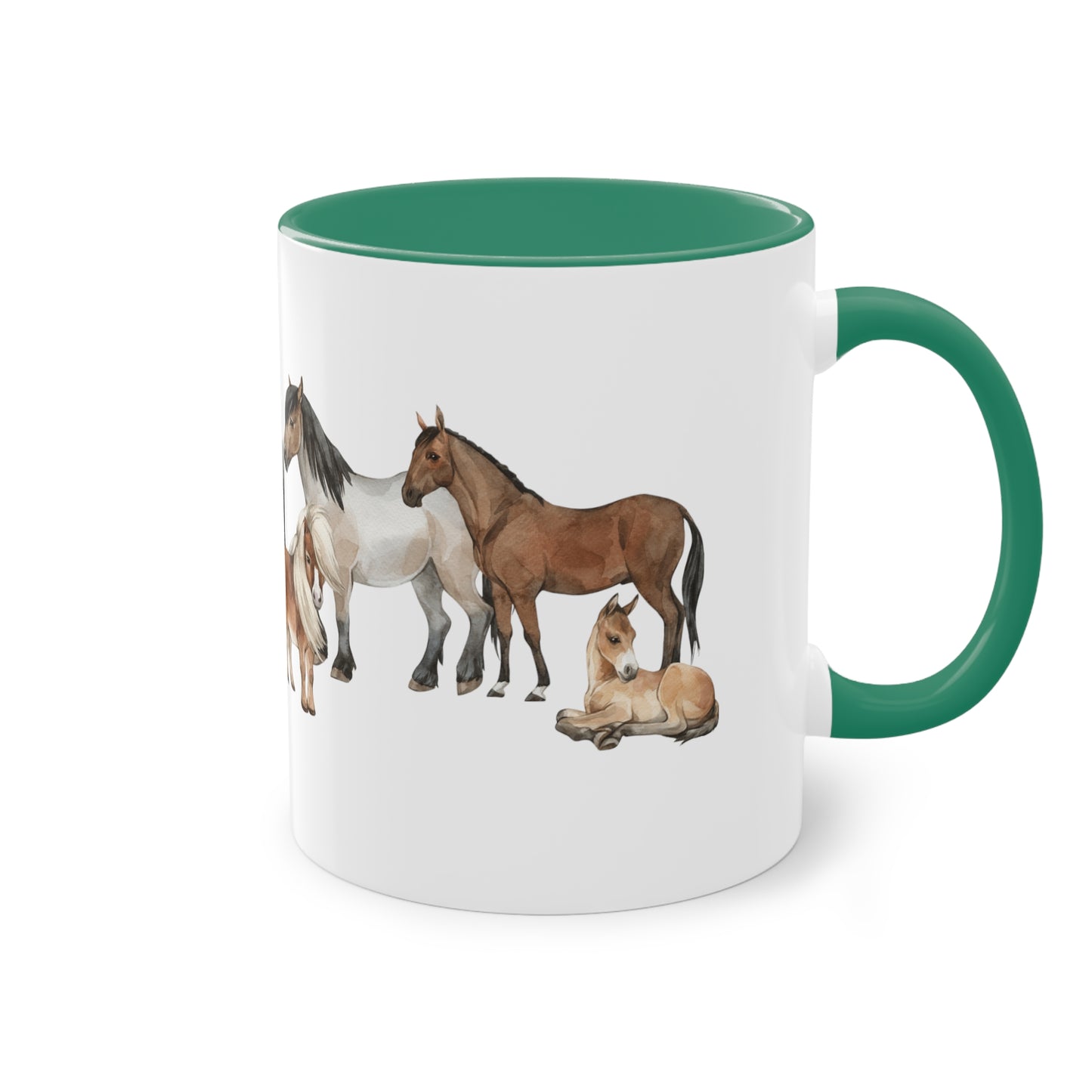 Kindertasse „Bauernhofpferde“