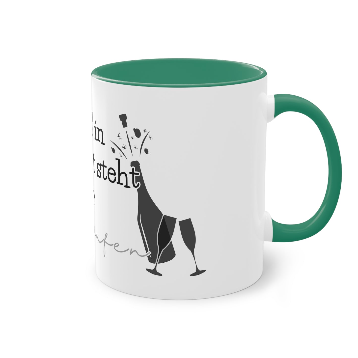 Tasse "Sekt saufen" zweifarbig