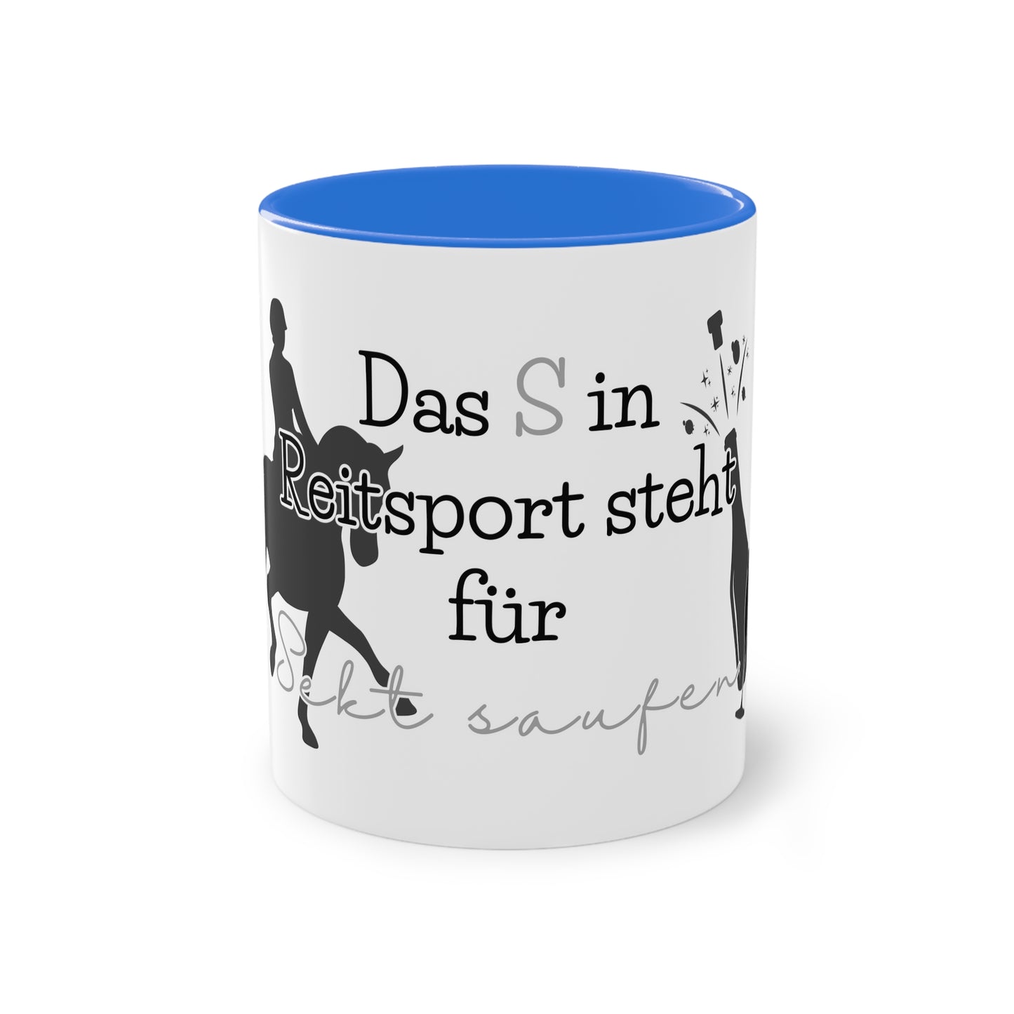 Tasse "Sekt saufen" zweifarbig