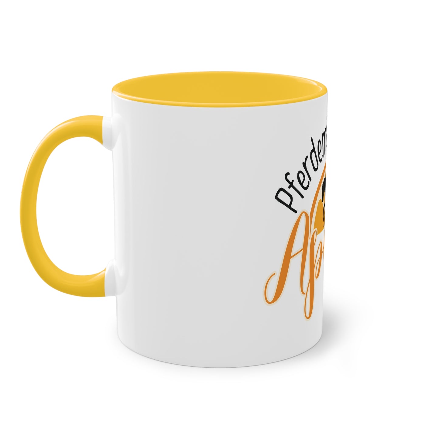 Tasse "Pferdemädchen auf Aperol-Spritztour" zweifarbig