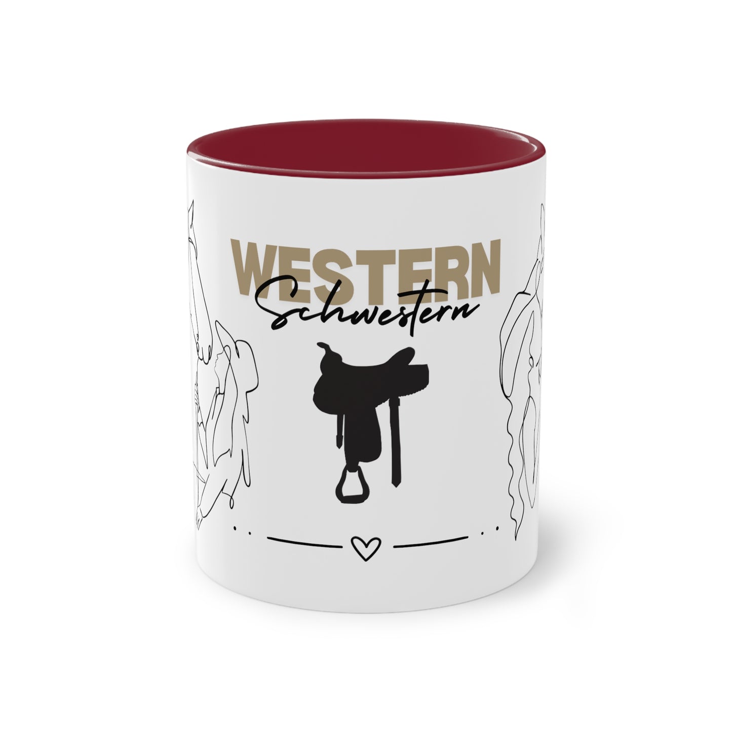 Tasse "Western Schwestern" zweifarbig