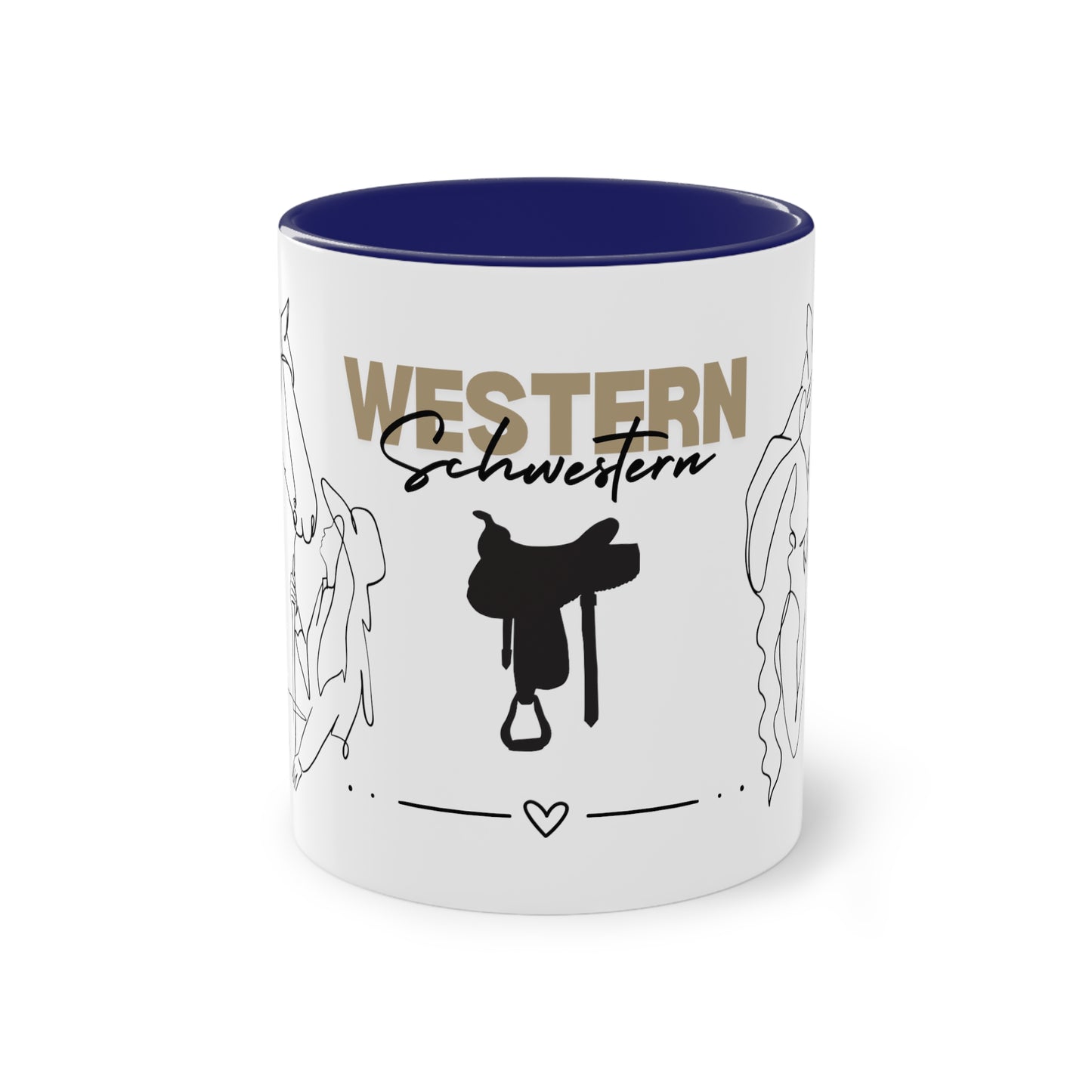 Tasse "Western Schwestern" zweifarbig