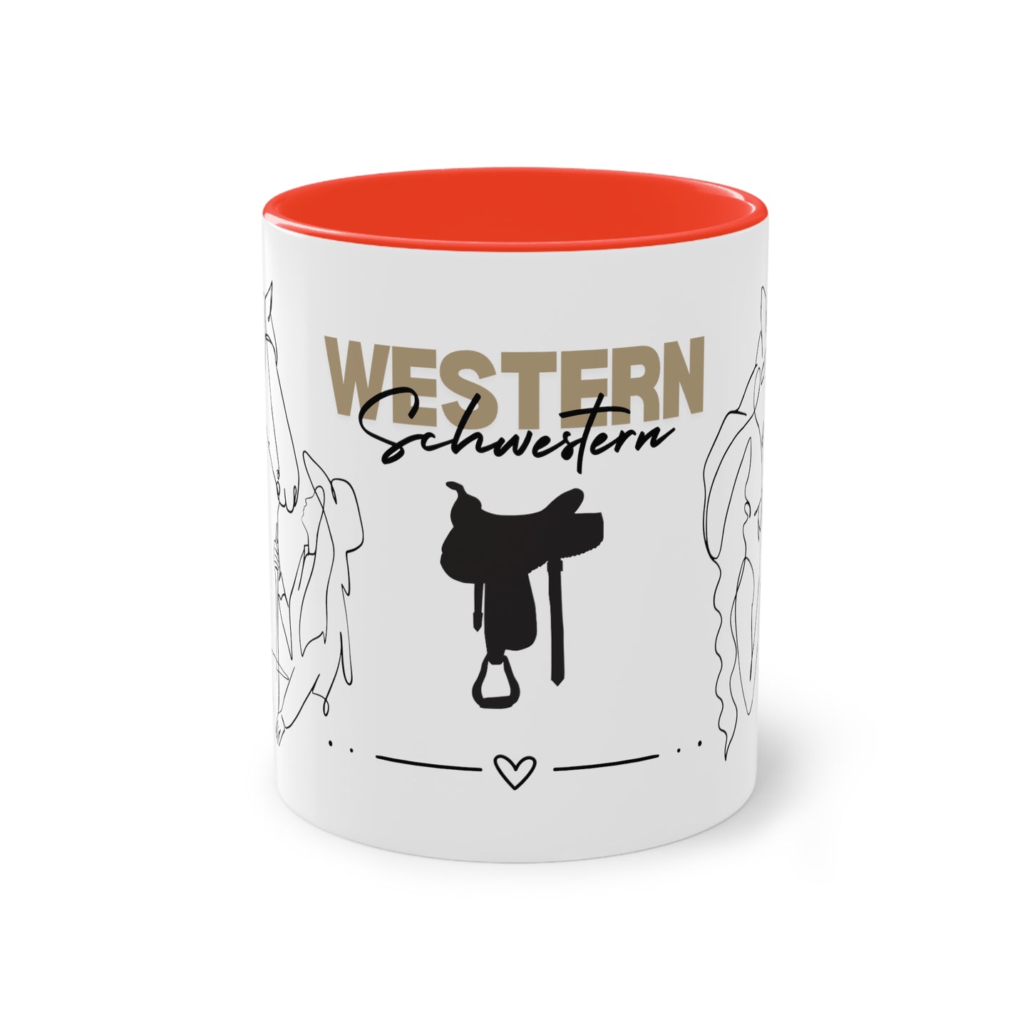 Tasse "Western Schwestern" zweifarbig