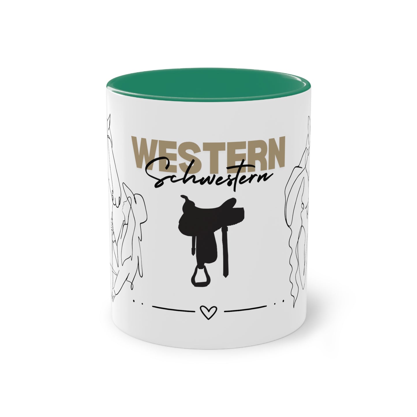 Tasse "Western Schwestern" zweifarbig