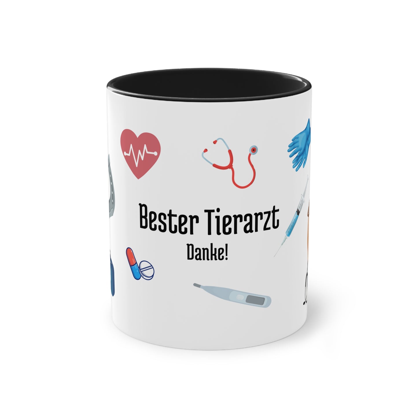 Tasse "Bester Tierarzt" zweifarbig