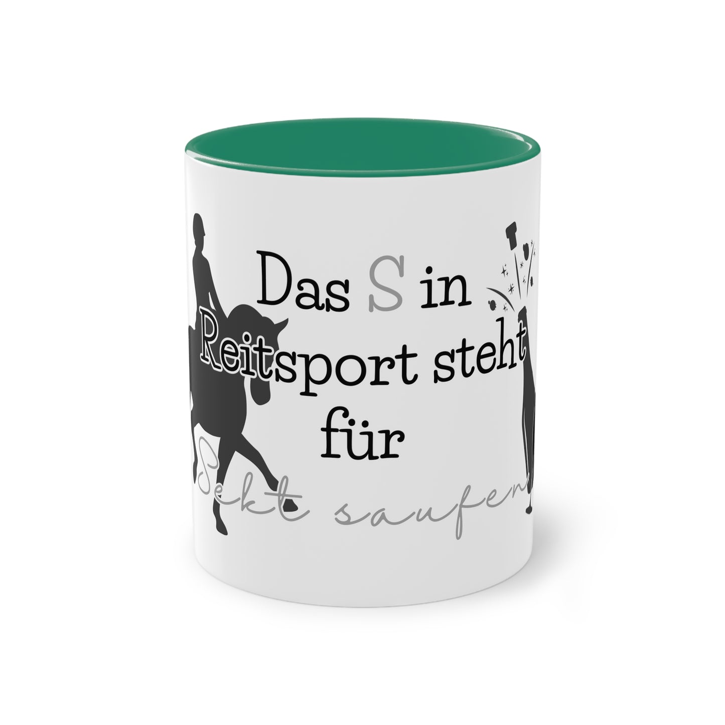 Tasse "Sekt saufen" zweifarbig