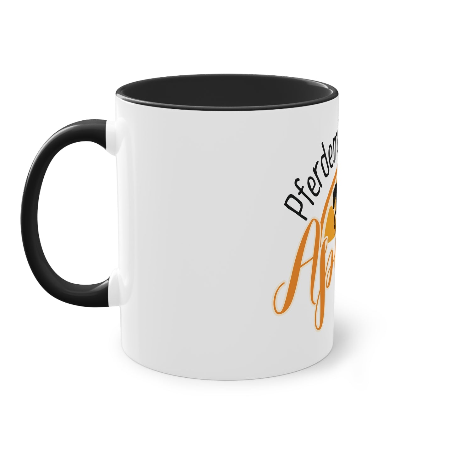 Tasse "Pferdemädchen auf Aperol-Spritztour" zweifarbig