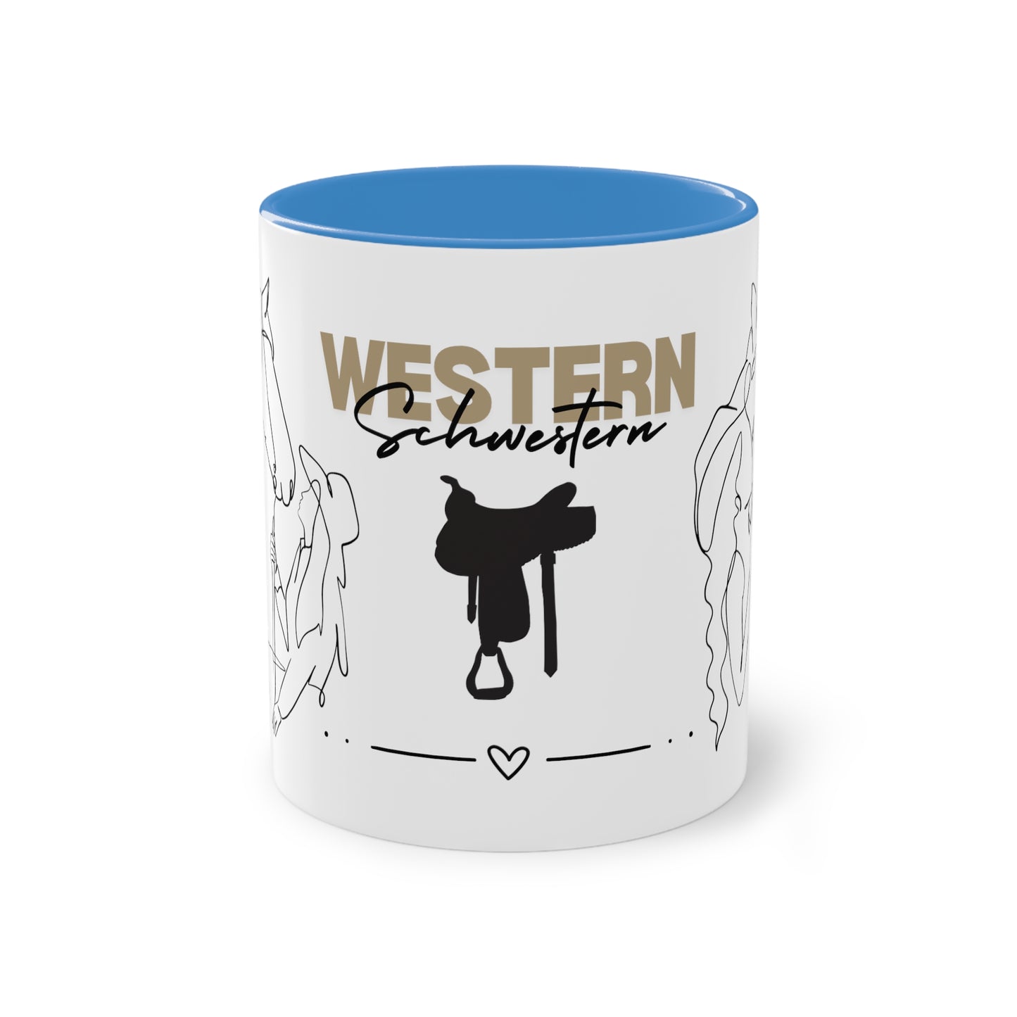 Tasse "Western Schwestern" zweifarbig