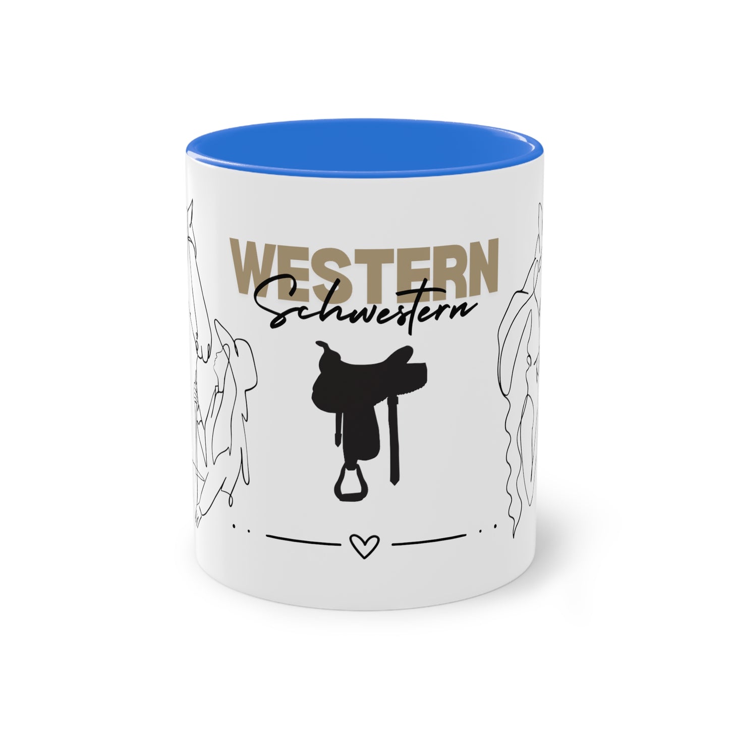 Tasse "Western Schwestern" zweifarbig