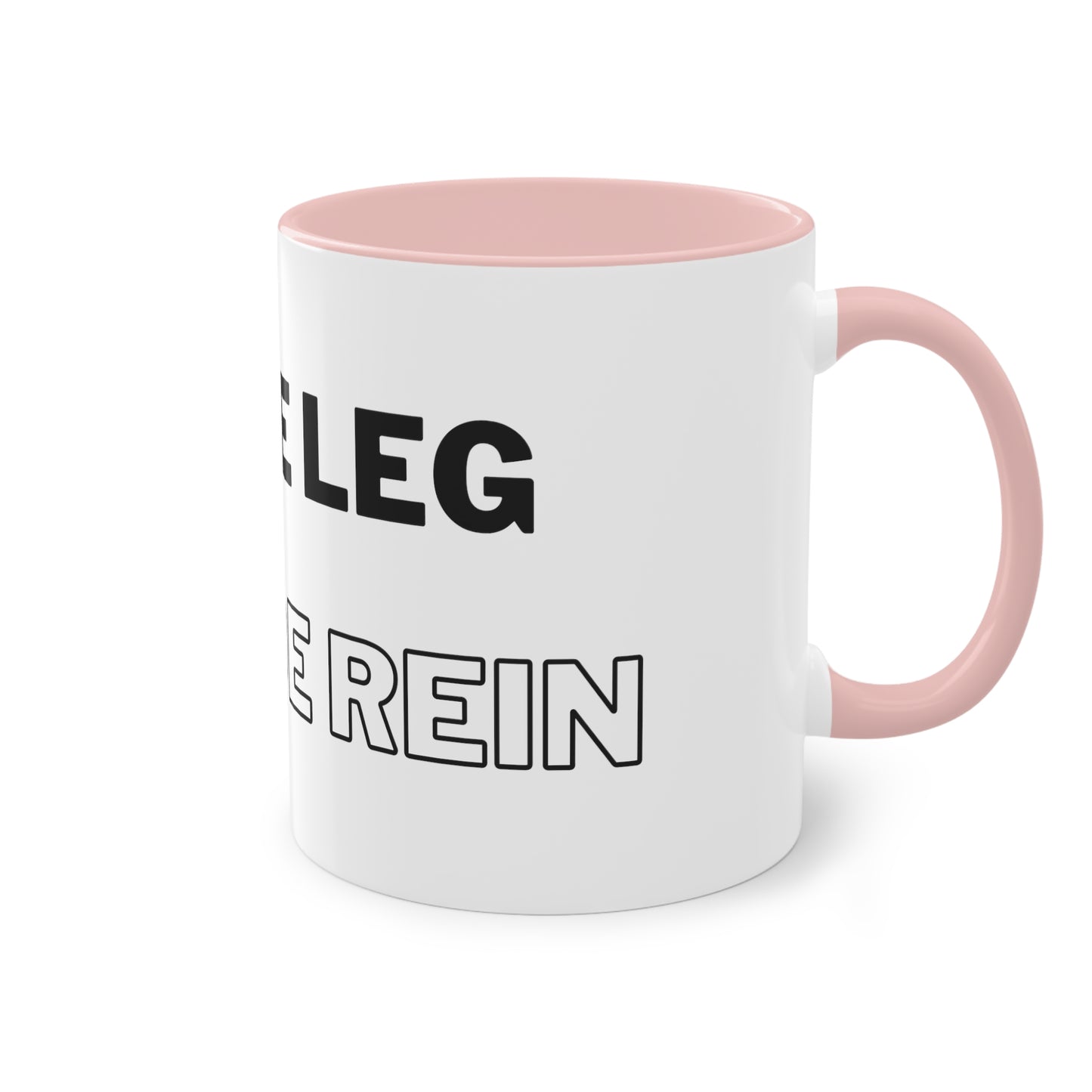 Tasse "Inside Leg Outside Rein" zweifarbig