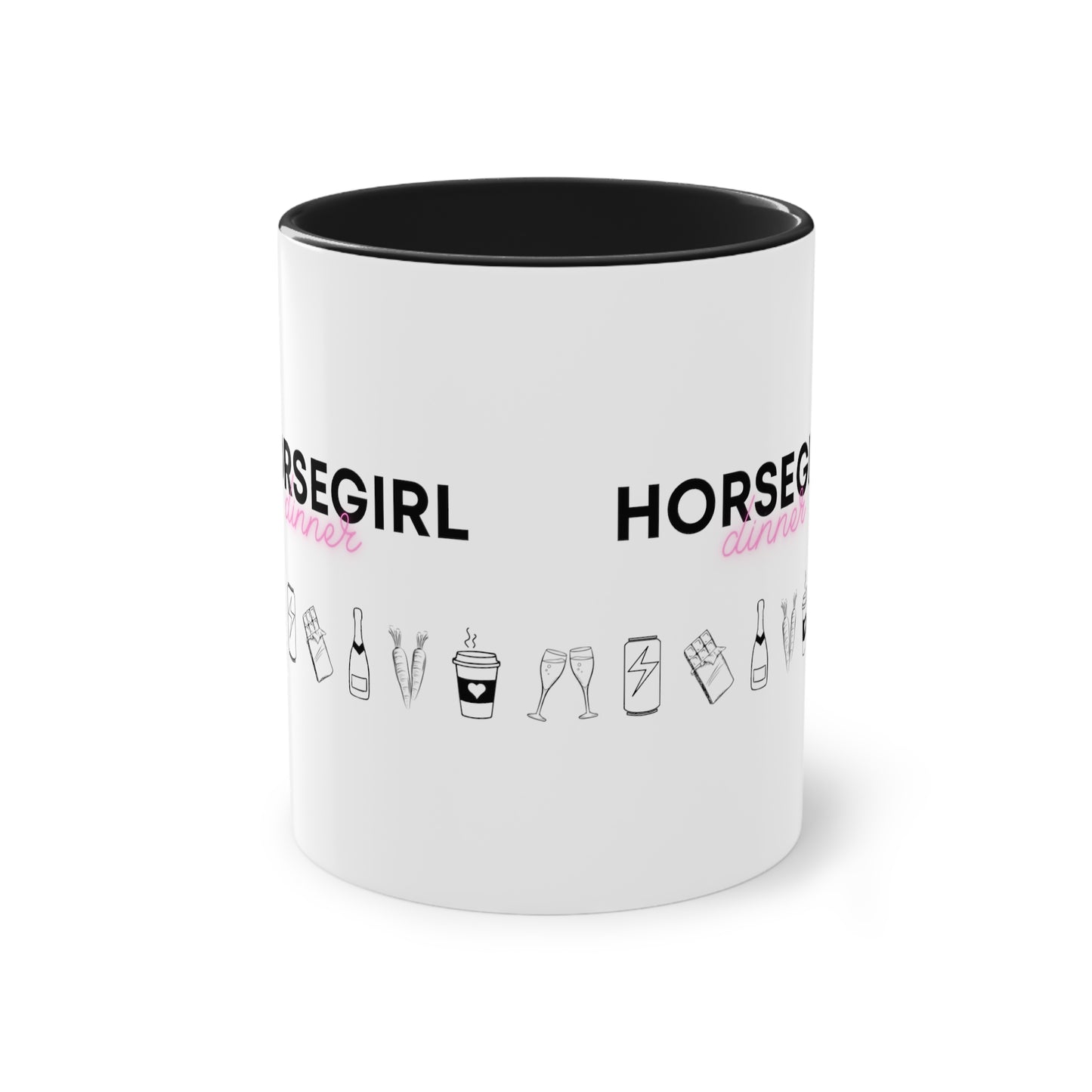 "Horsegirl dinner" Tasse zweifarbig 0,33l