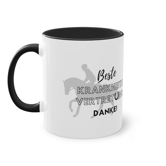 Tasse "Beste Krankheitsvertretung" zweifarbig 0,33l