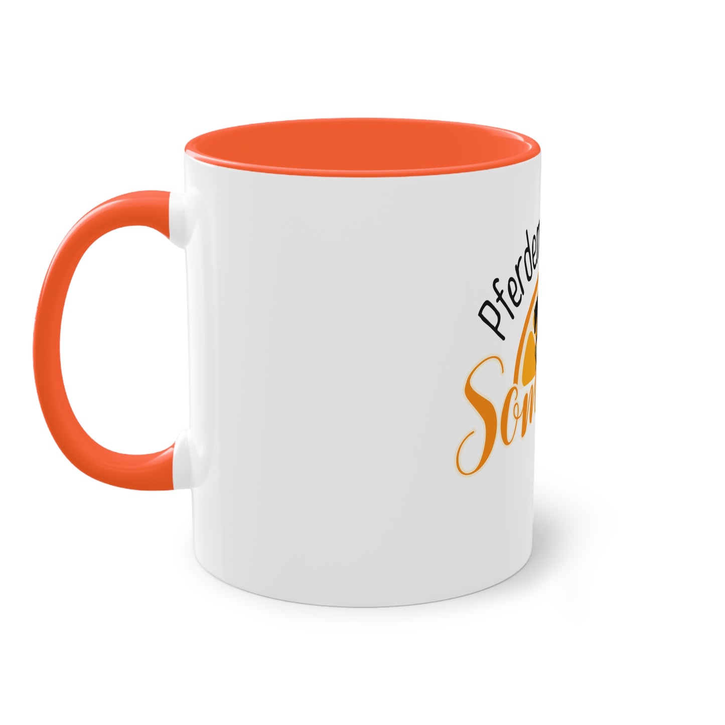 Tasse "Pferdemädchen auf Sommer-Spritztour" zweifarbig