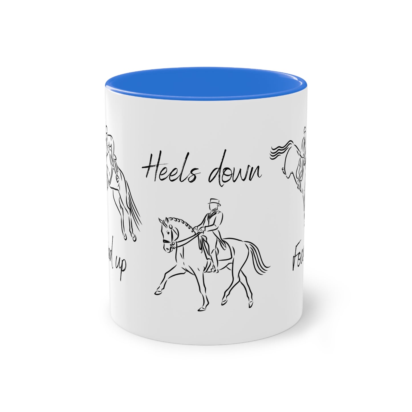 Tasse "Head up, Heels down, Focus" zweifarbig 0,33l