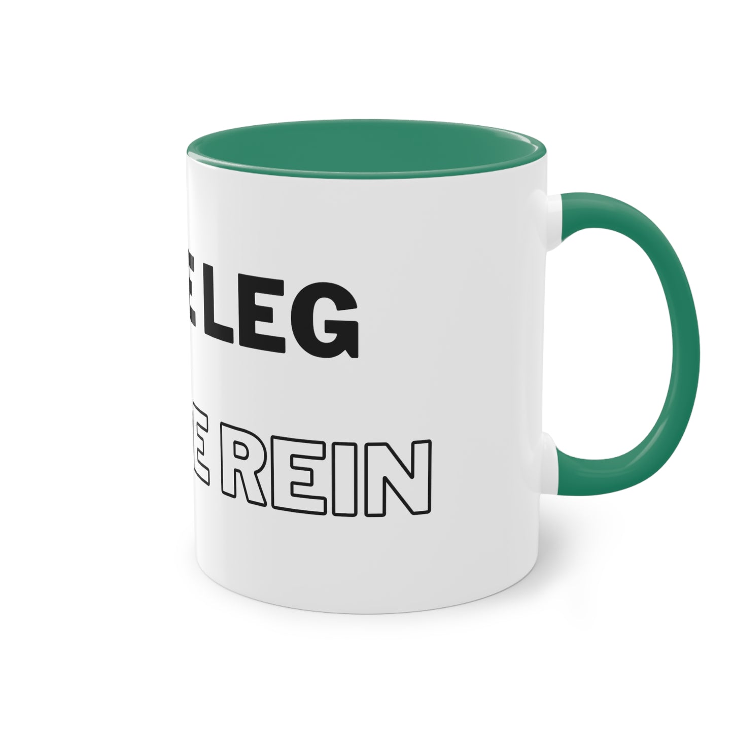 Tasse "Inside Leg Outside Rein" zweifarbig 0,33l