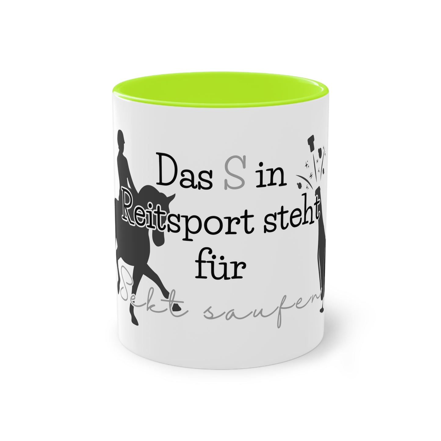 Tasse "Sekt saufen" zweifarbig