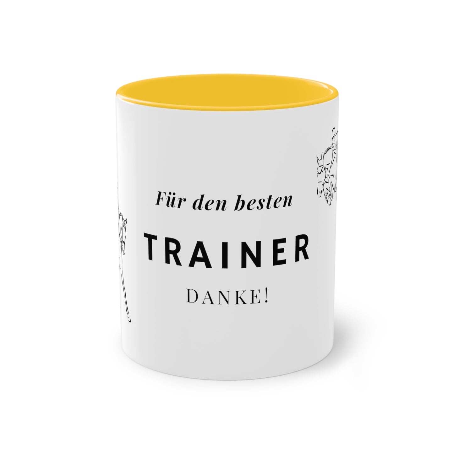 "Danke-Tasse" Trainer zweifarbig 0,33l