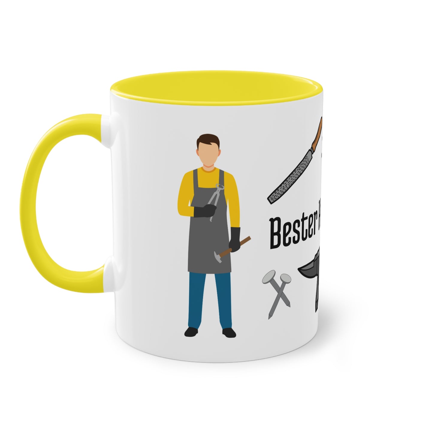 Tasse "Bester Hufschmied" zweifarbig 0,33l