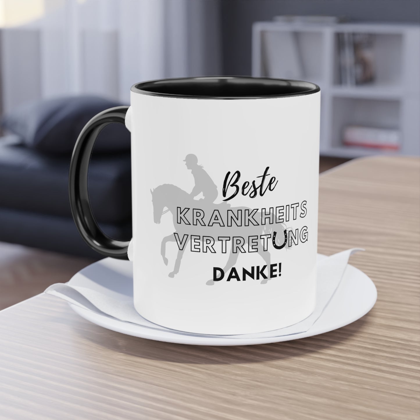 Tasse "Beste Krankheitsvertretung" zweifarbig 0,33l