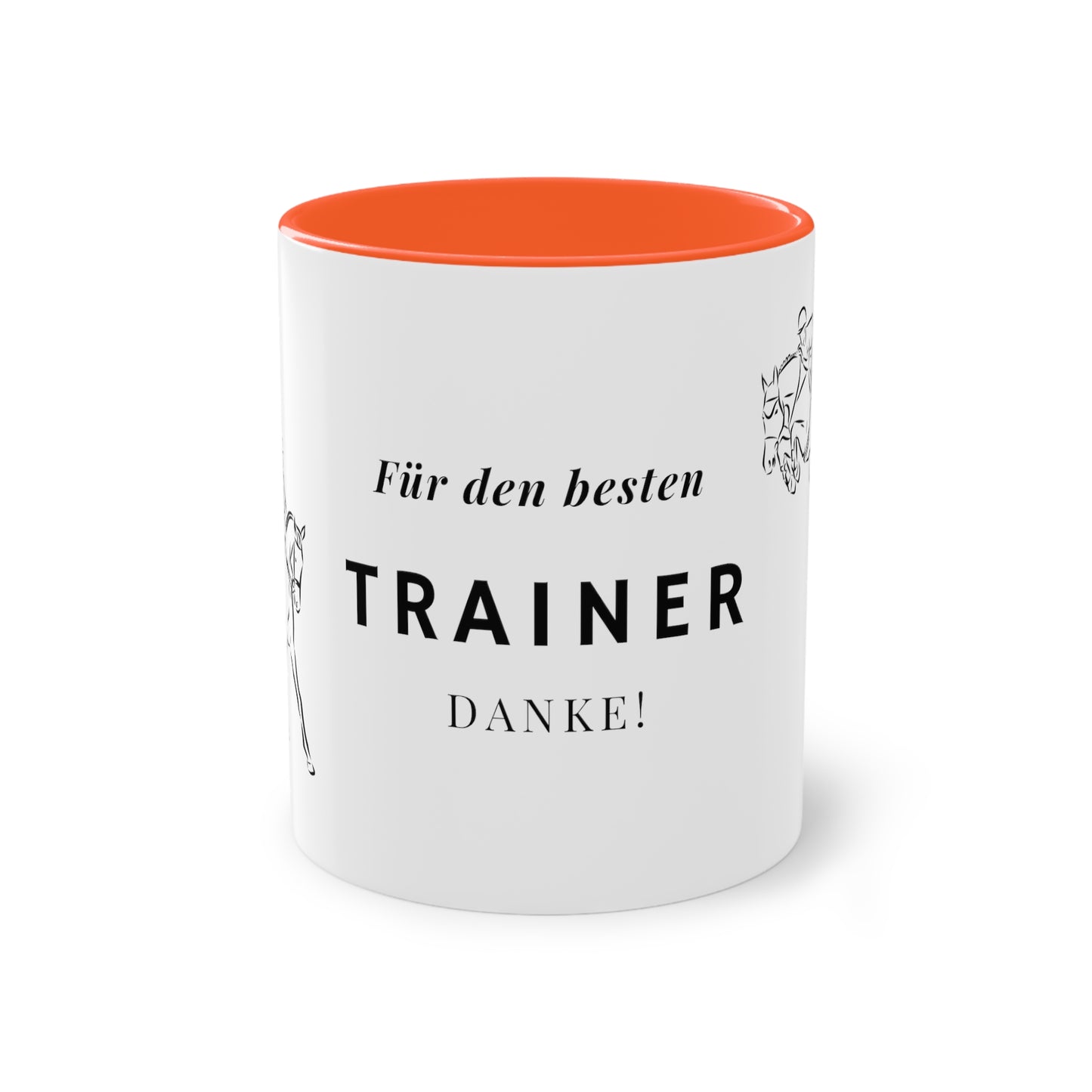 "Danke-Tasse" Trainer zweifarbig 0,33l