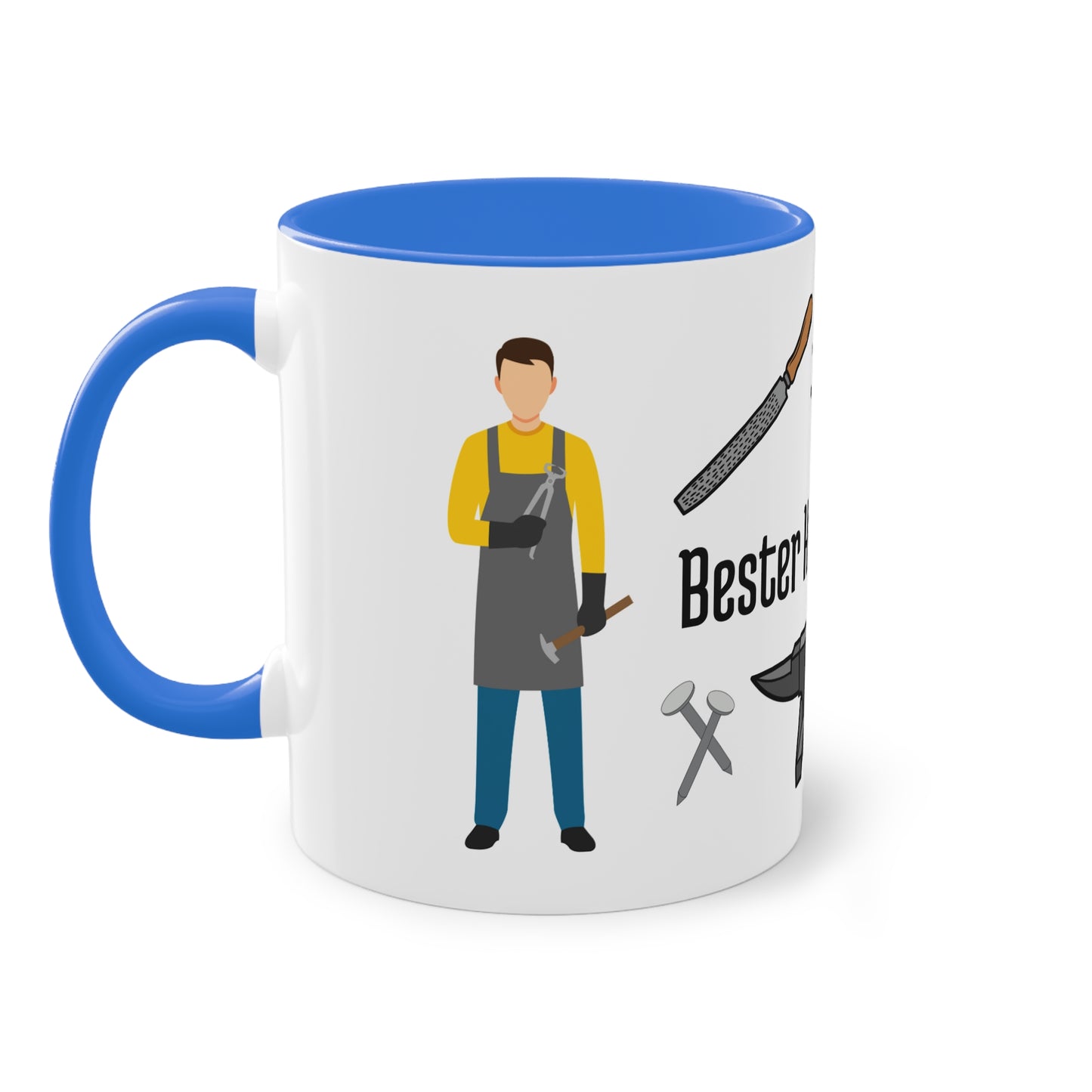 Tasse "Bester Hufschmied" zweifarbig 0,33l