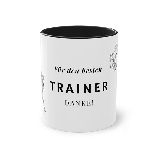 "Danke-Tasse" Trainer zweifarbig 0,33l