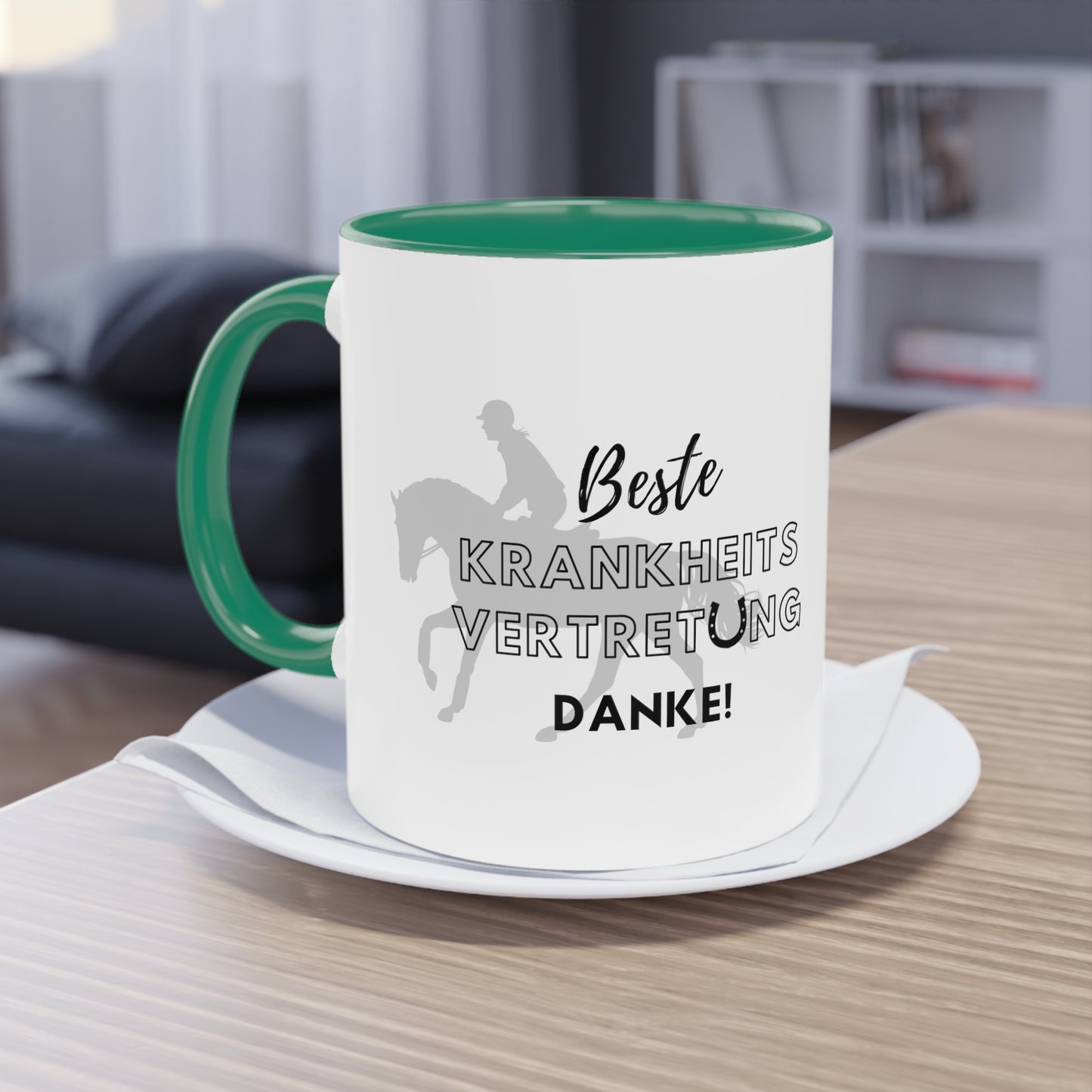 Tasse "Beste Krankheitsvertretung" zweifarbig 0,33l