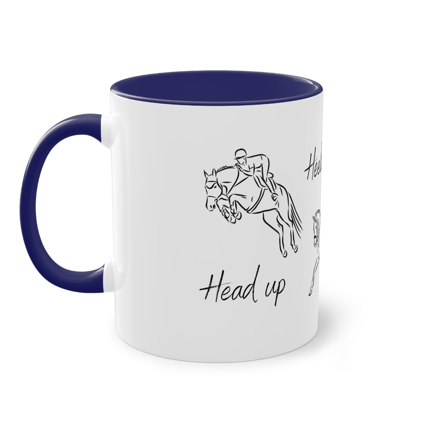 Tasse "Head up, Heels down, Focus" zweifarbig 0,33l