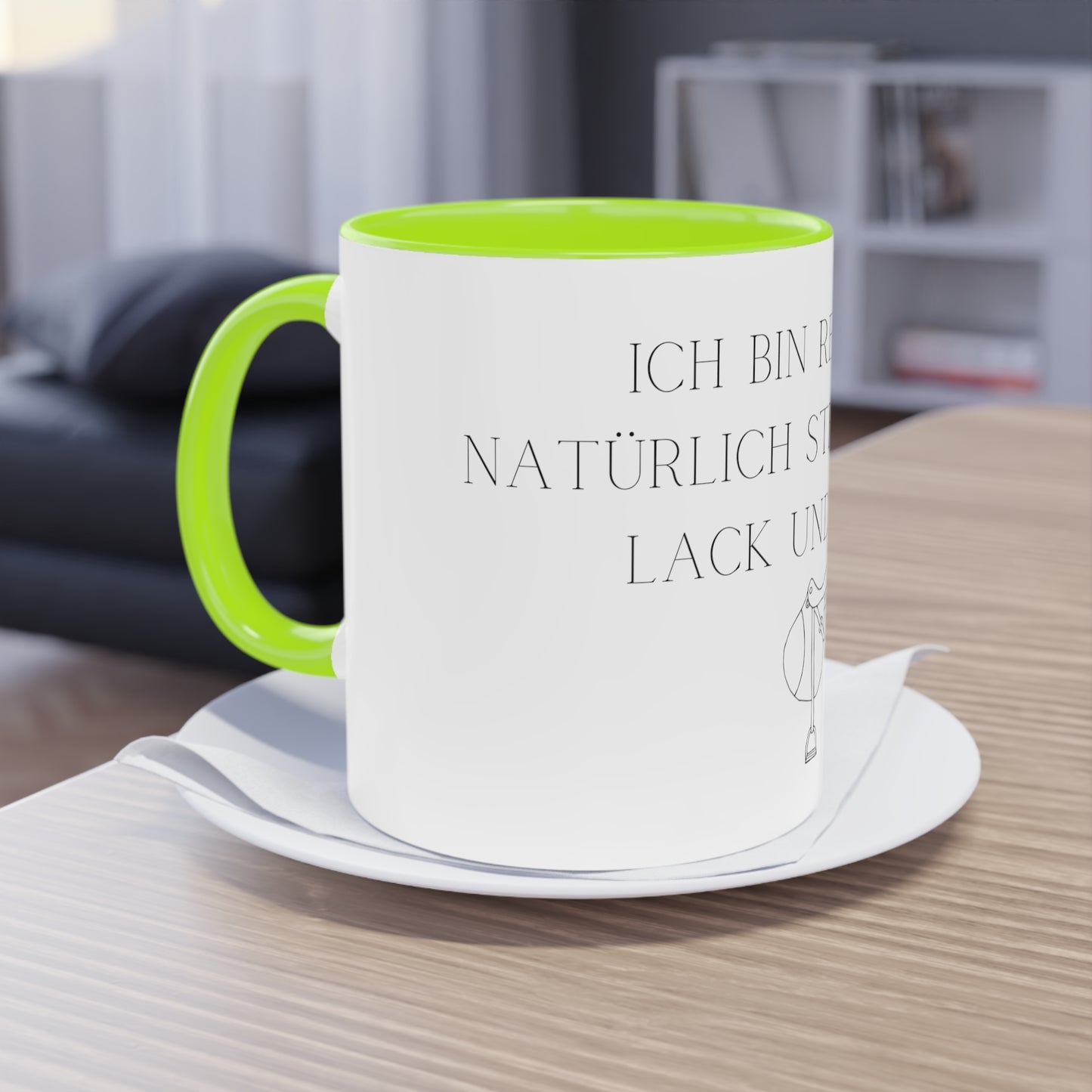 Tasse "Lack und Leder" zweifarbig 0,33l