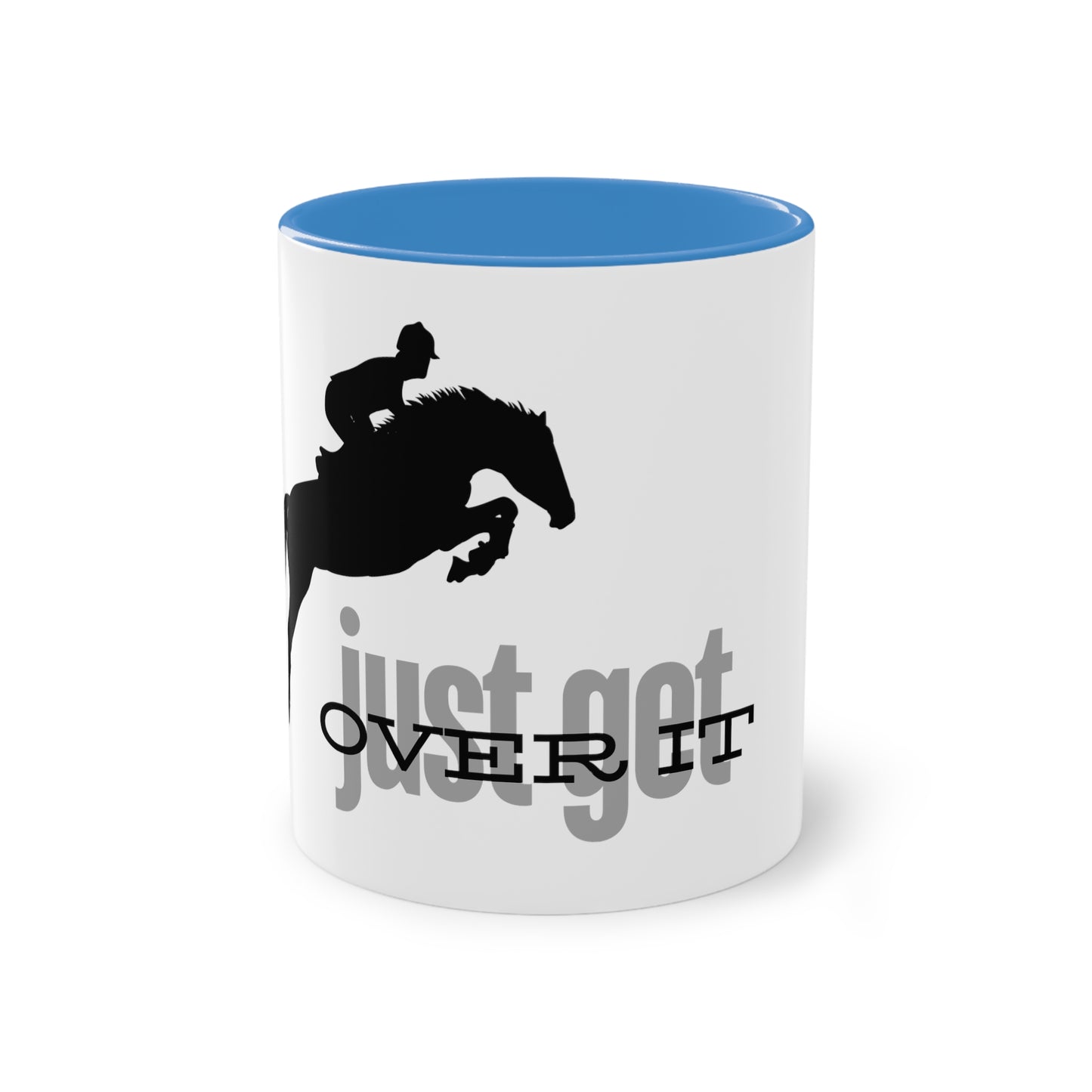 Tasse "just get over it" zweifarbig 0,33l