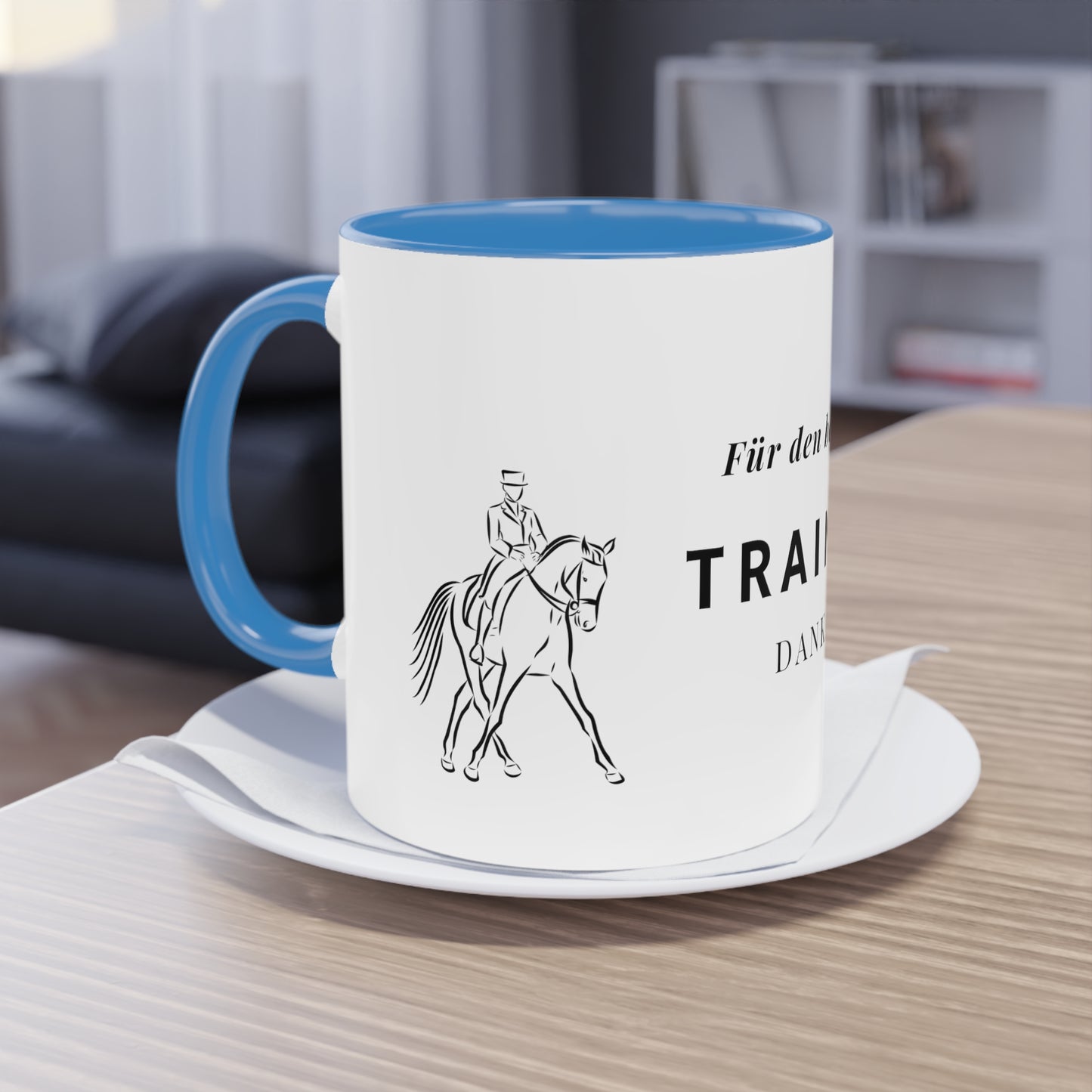 "Danke-Tasse" Trainer zweifarbig 0,33l