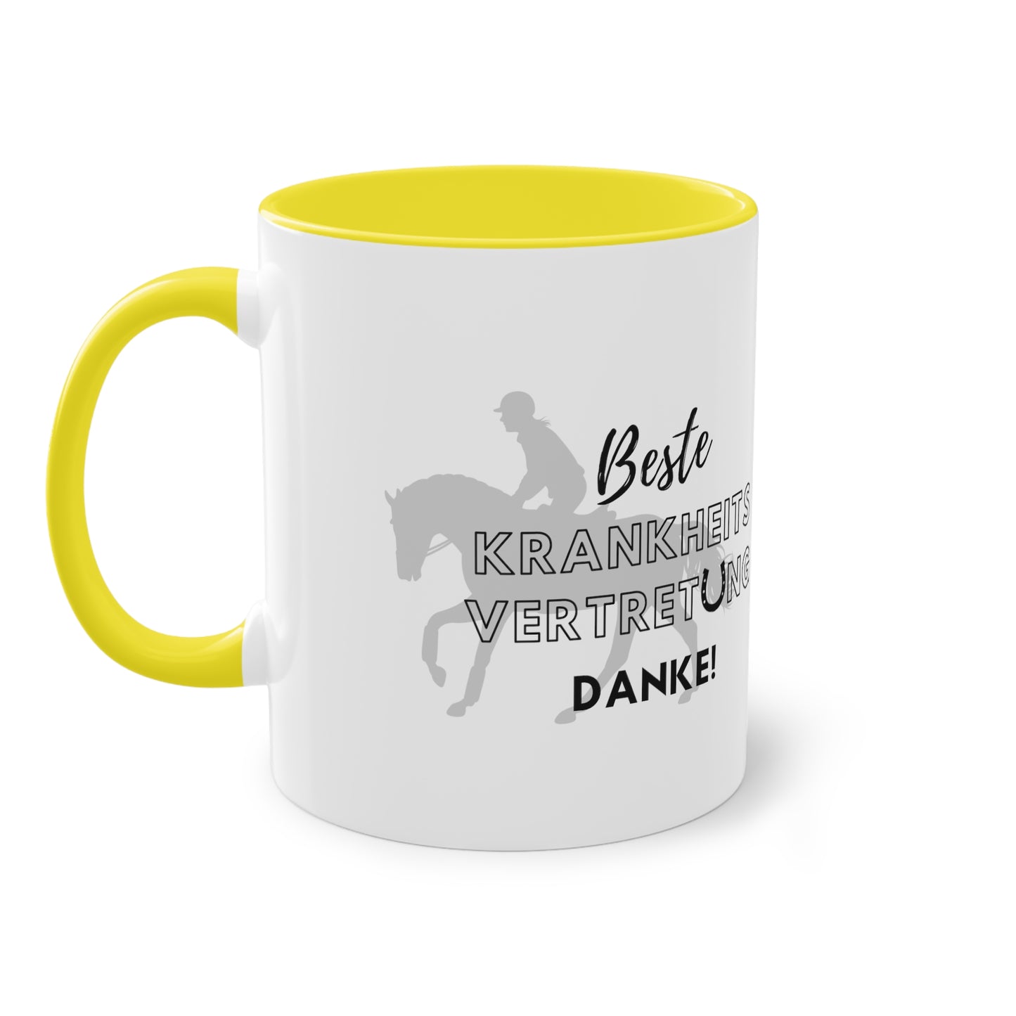 Tasse "Beste Krankheitsvertretung" zweifarbig 0,33l