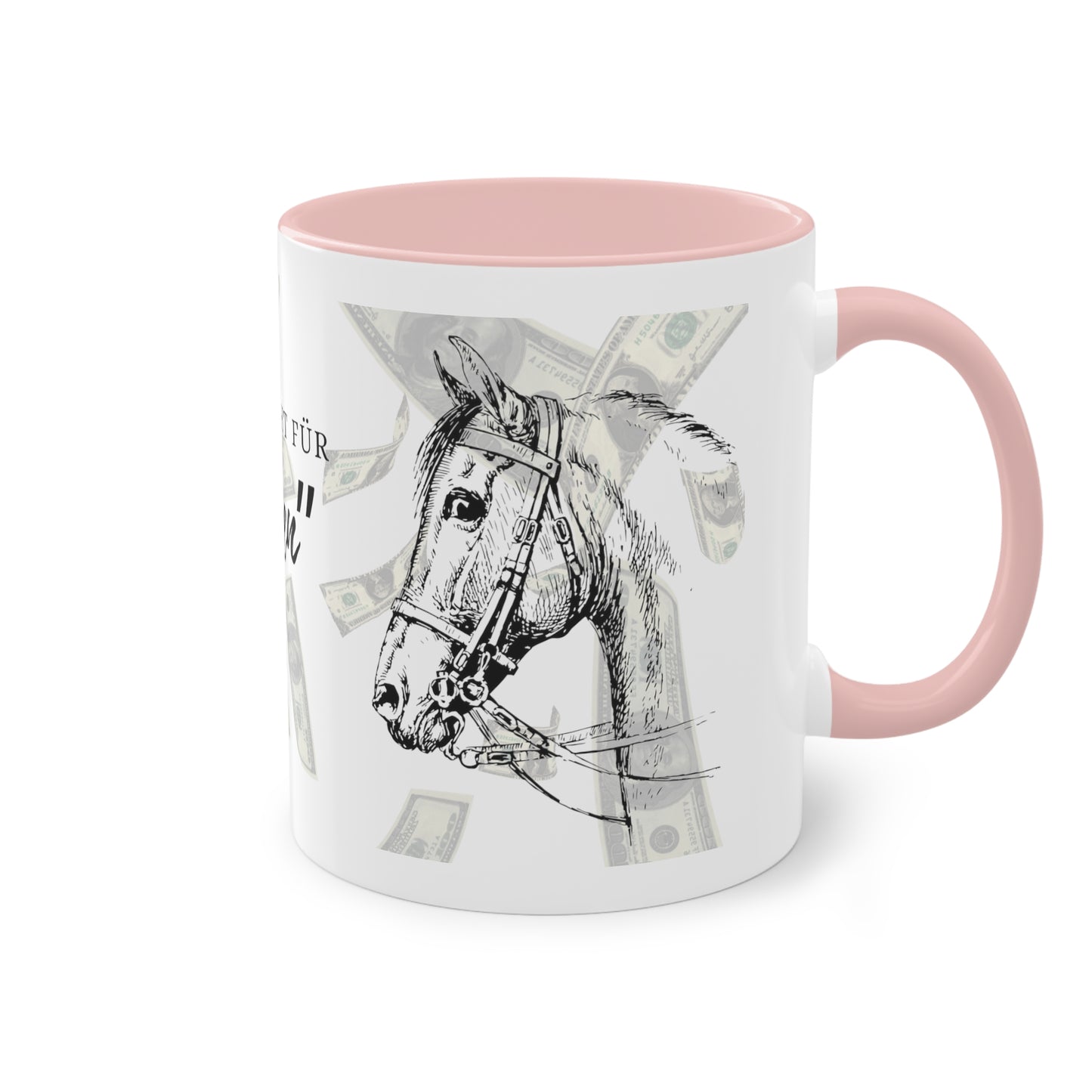 Tasse "Geld sparen" zweifarbig 0,33l