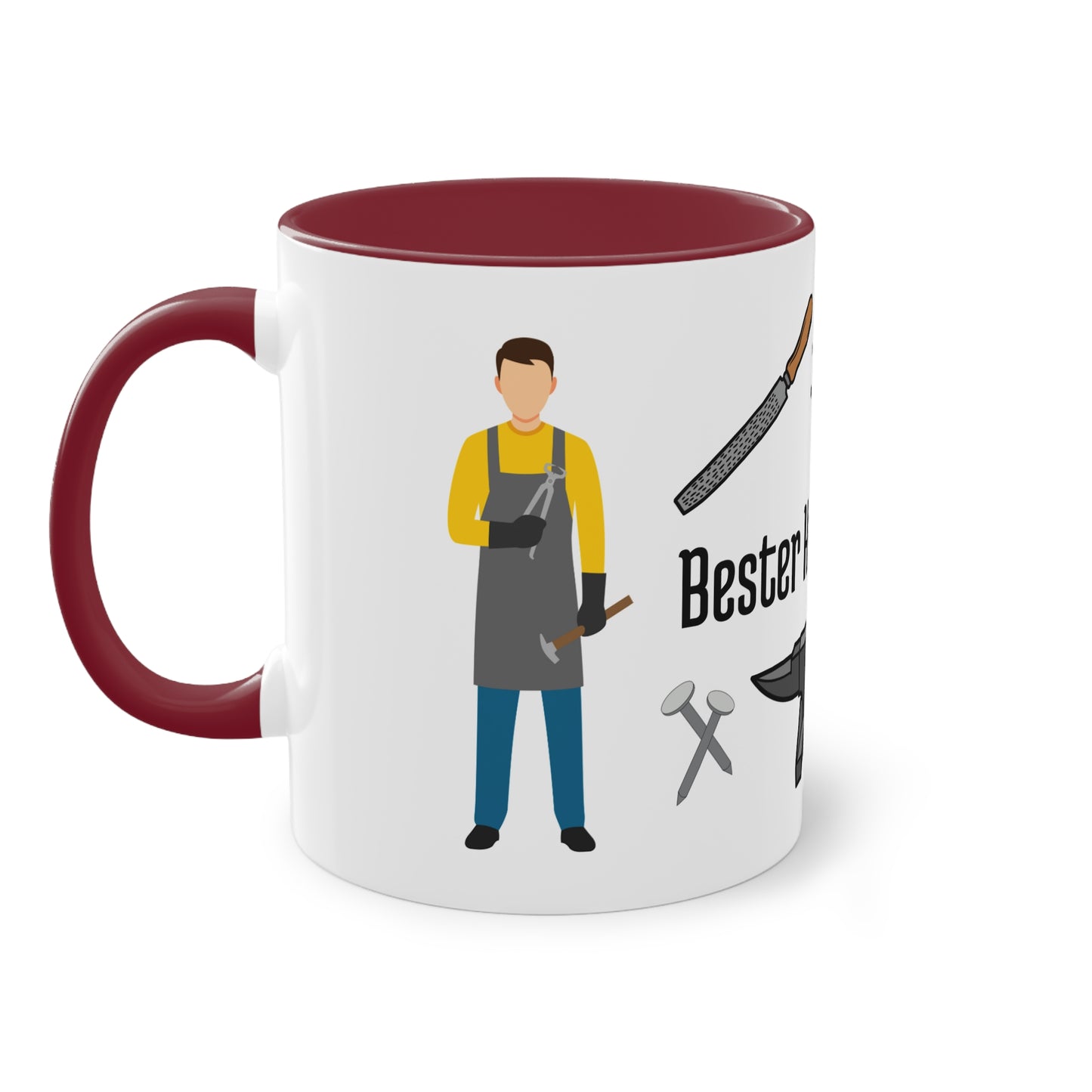 Tasse "Bester Hufschmied" zweifarbig 0,33l