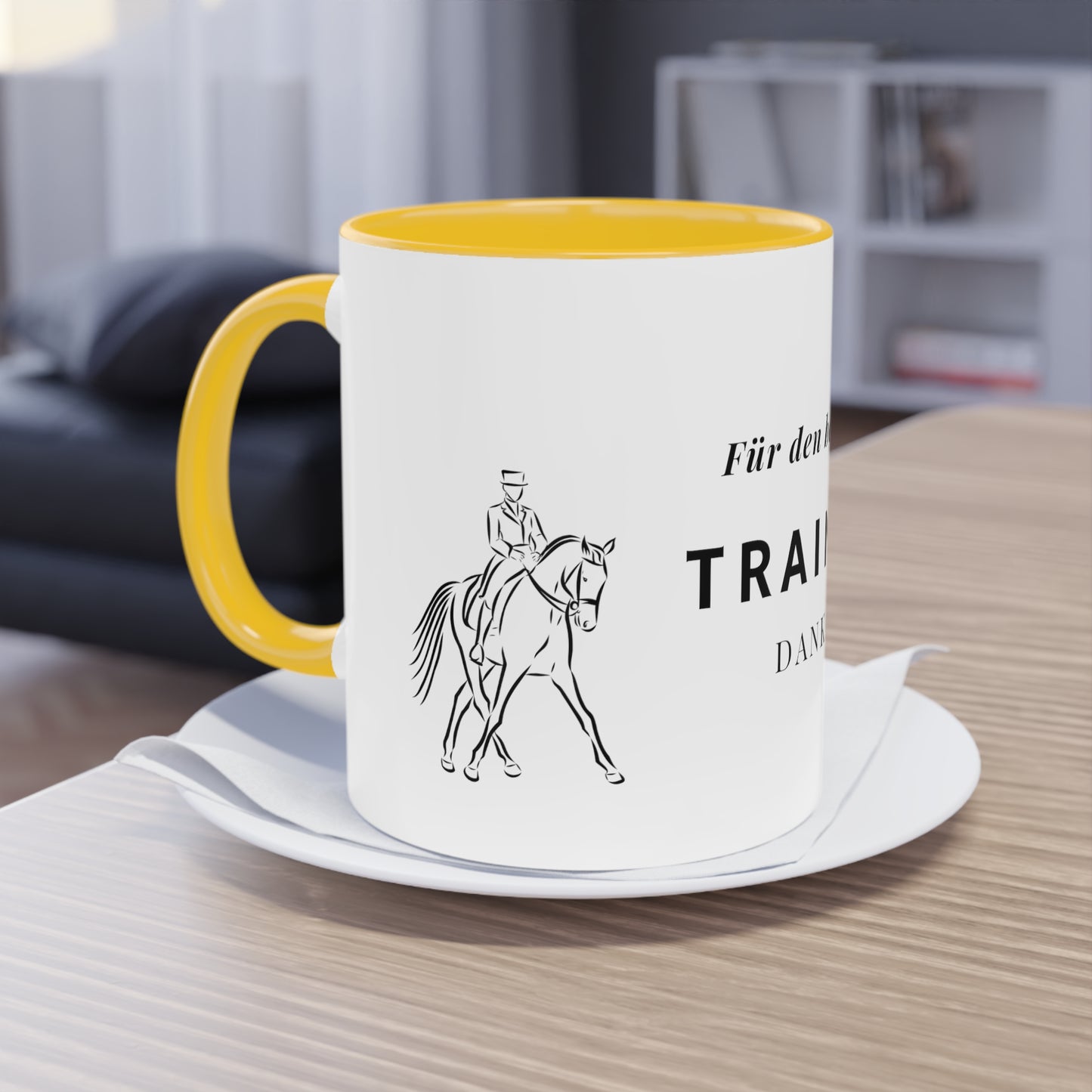 "Danke-Tasse" Trainer zweifarbig 0,33l