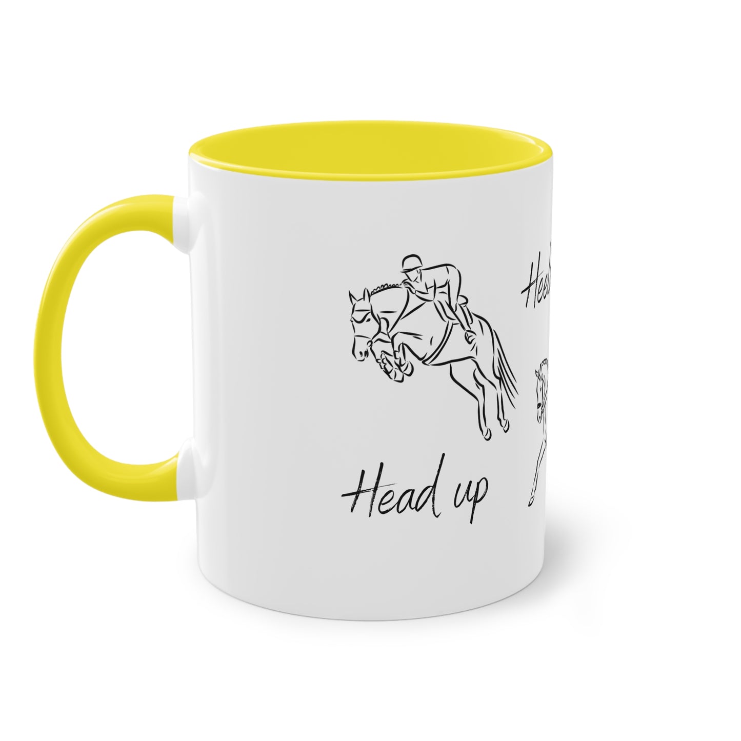 Tasse "Head up, Heels down, Focus" zweifarbig 0,33l