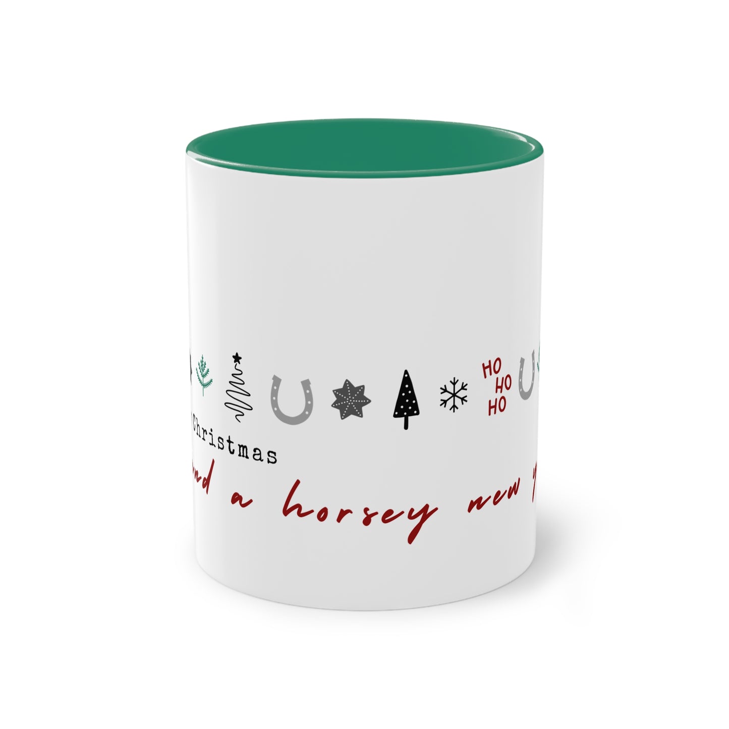 Weihnachtstasse „horsey new year“