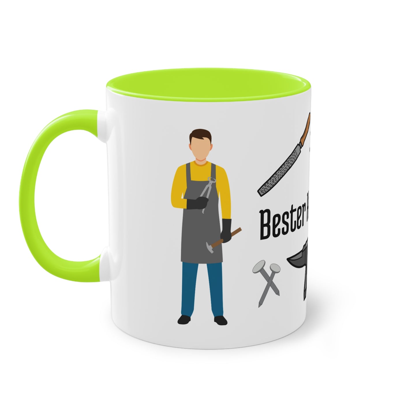 Tasse "Bester Hufschmied" zweifarbig 0,33l