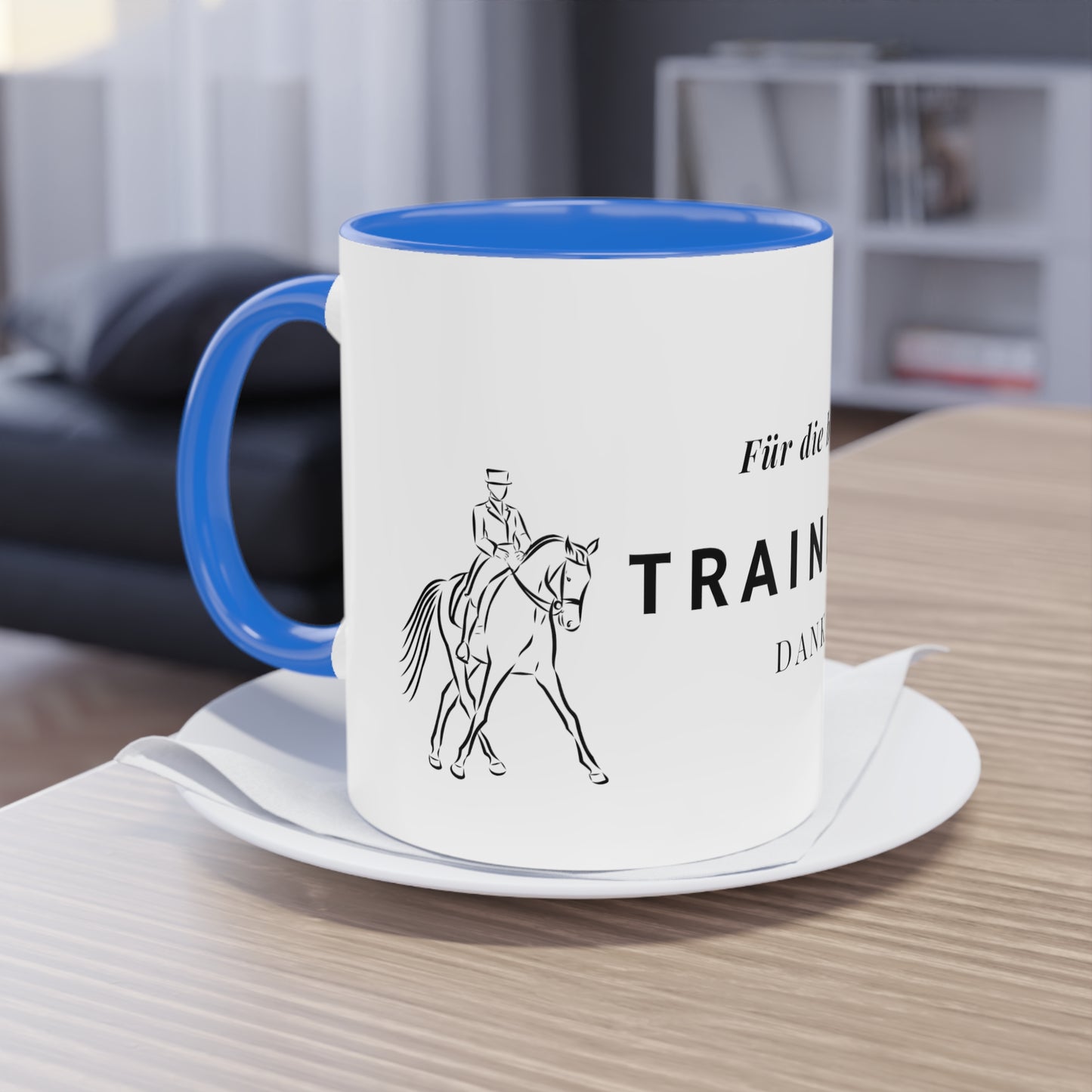 "Danke-Tasse" Trainerin zweifarbig 0,33l