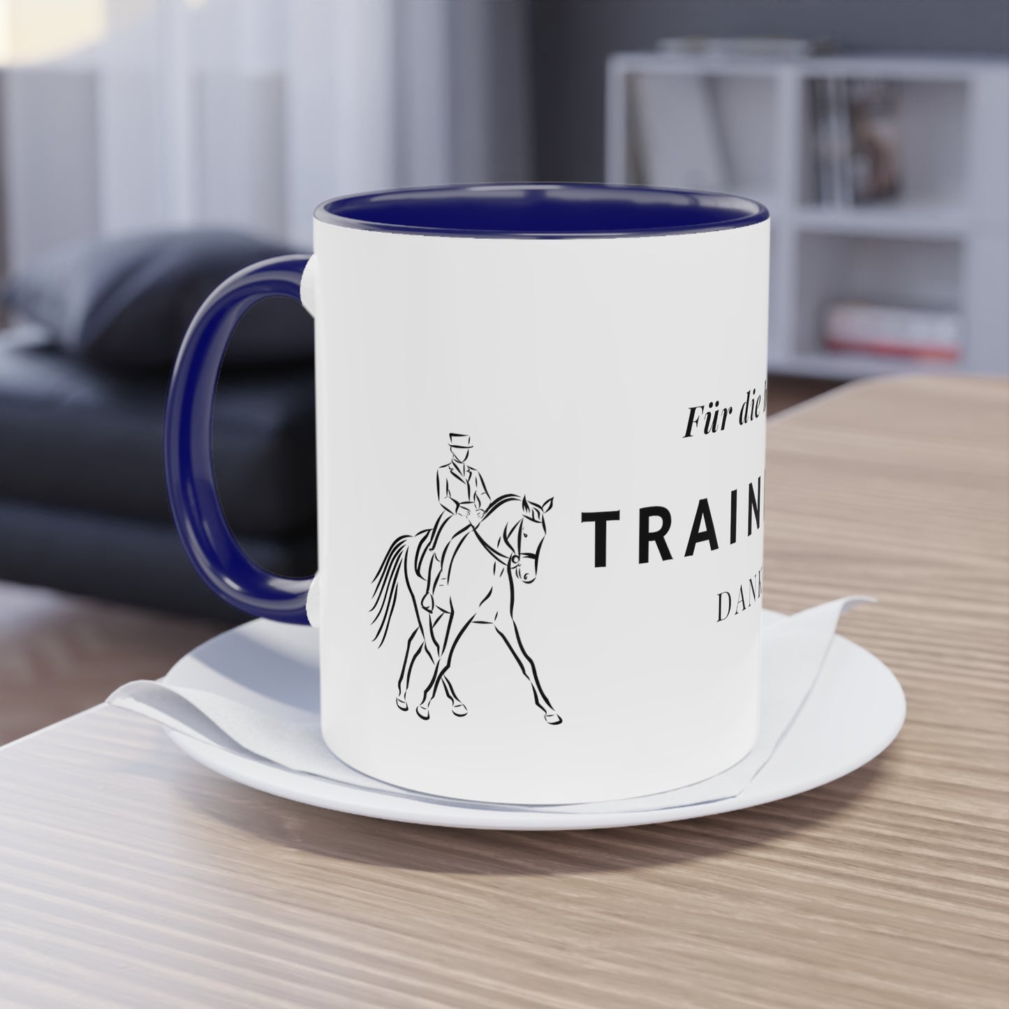 "Danke-Tasse" Trainerin zweifarbig 0,33l