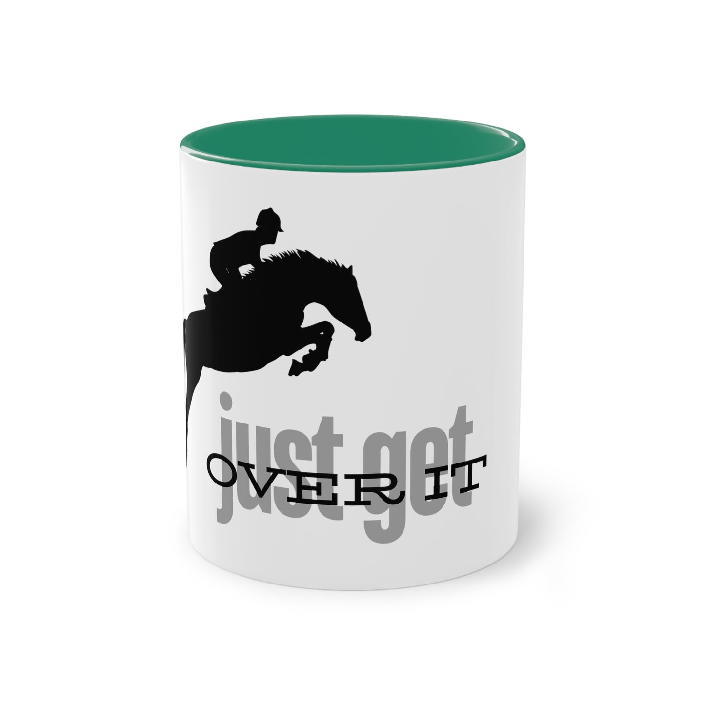 Tasse "just get over it" zweifarbig 0,33l