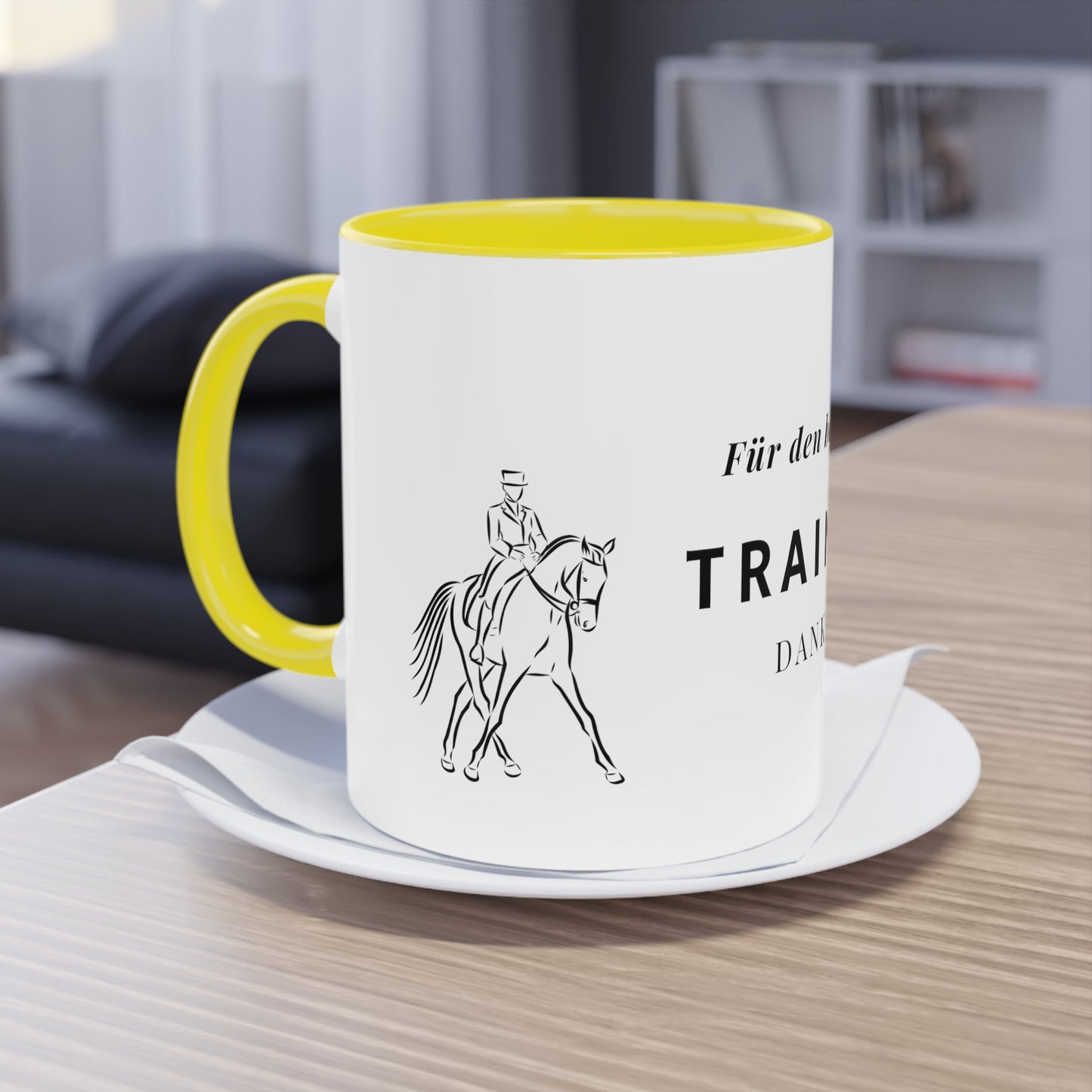 "Danke-Tasse" Trainer zweifarbig 0,33l