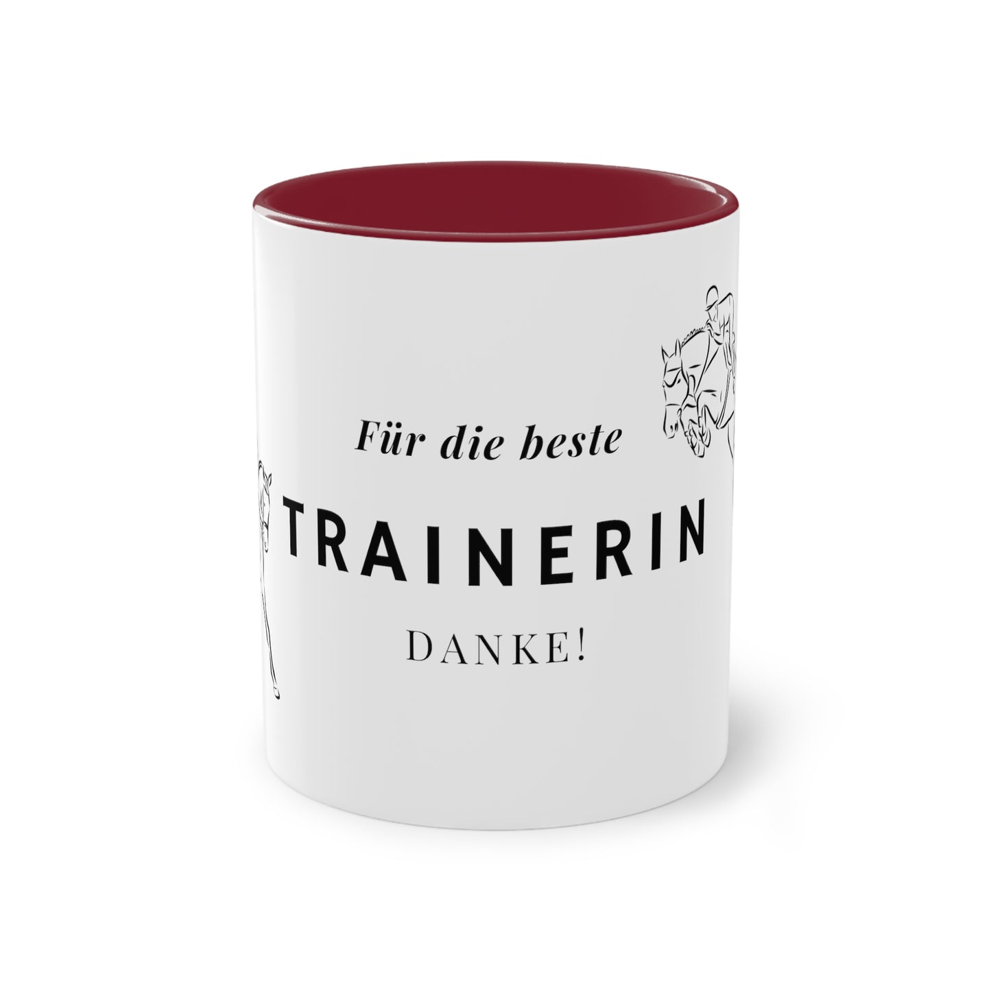 "Danke-Tasse" Trainerin zweifarbig 0,33l