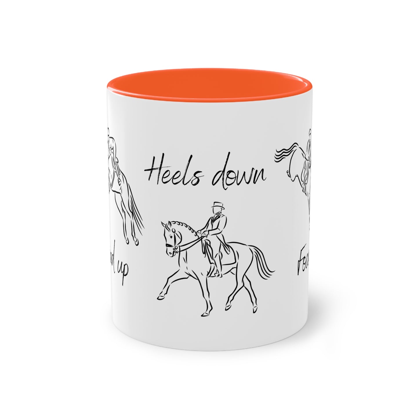 Tasse "Head up, Heels down, Focus" zweifarbig 0,33l